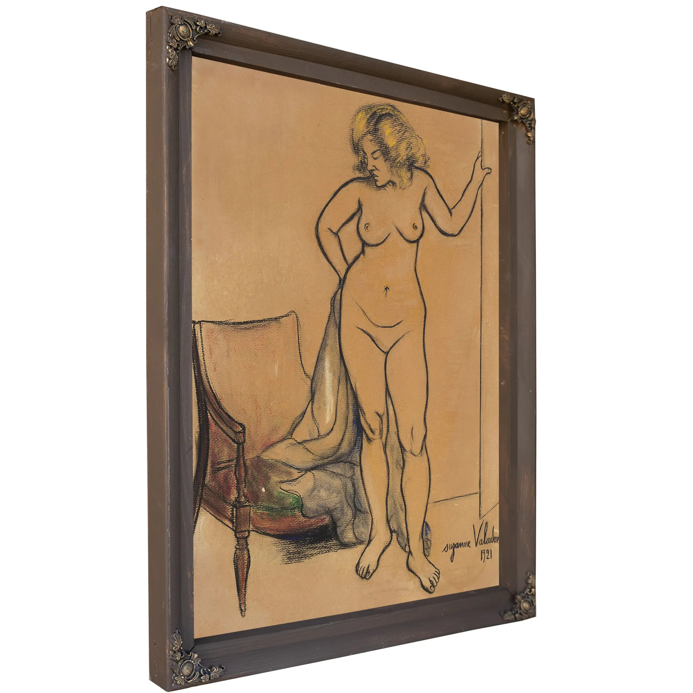 Nu A La Draperie Devant Un Fauteuil 1921 by Suzanne Valadon