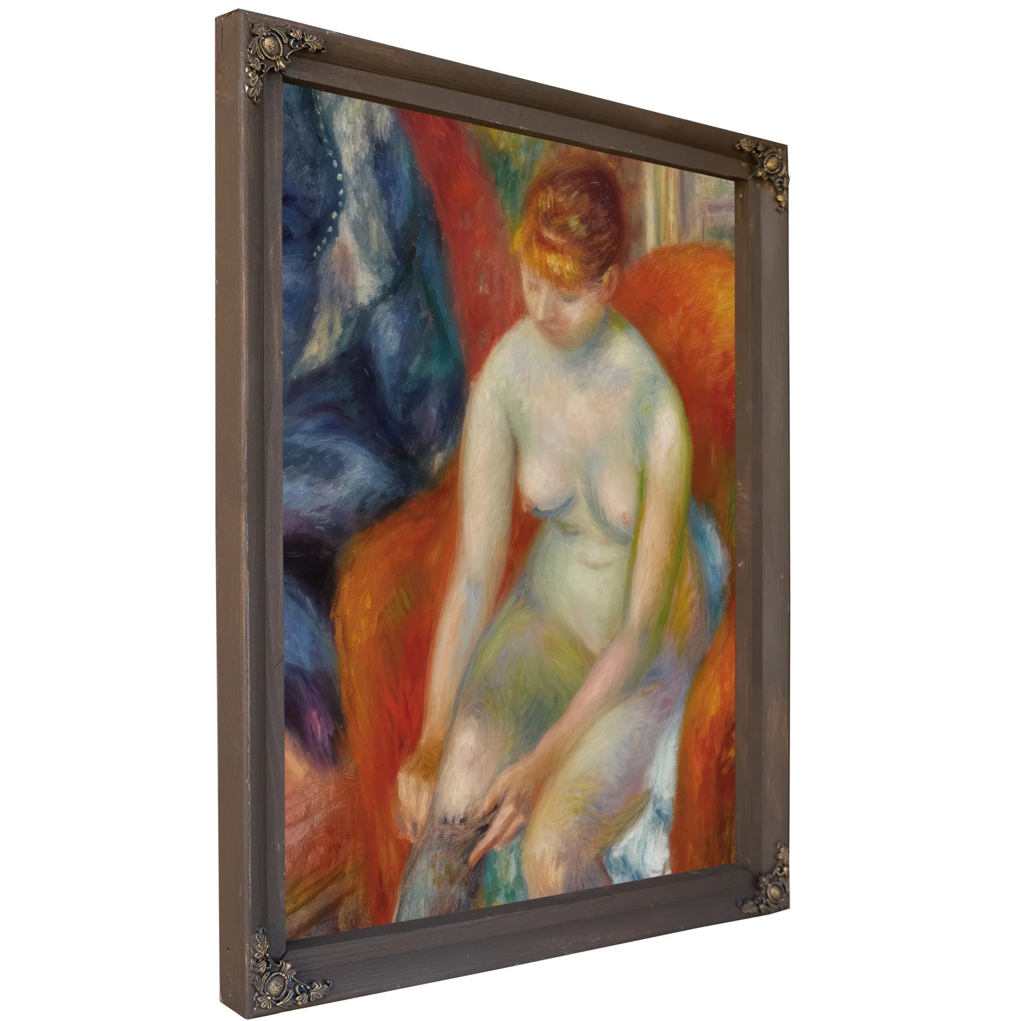 Nude Pulling On Stocking Nude With Red Hair Circa 1925 By Everett Shinn Fine Art Print