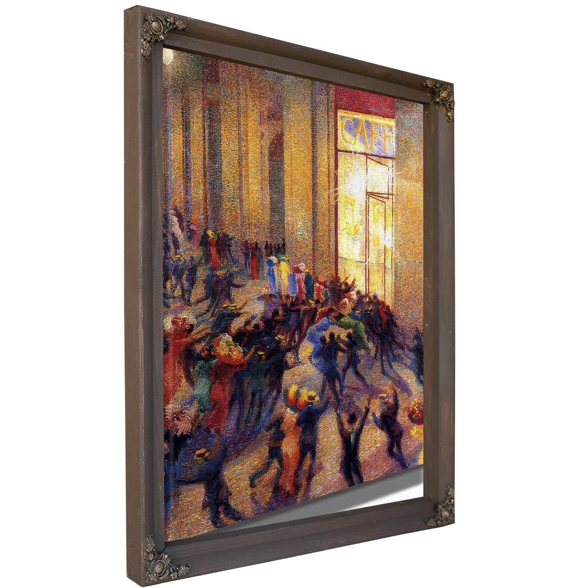 Riot In The Galleria 1909 Oil On Canvas 64X76Cm Pinacoteca Di Brera Milan By Umberto Boccioni Fine Art Print