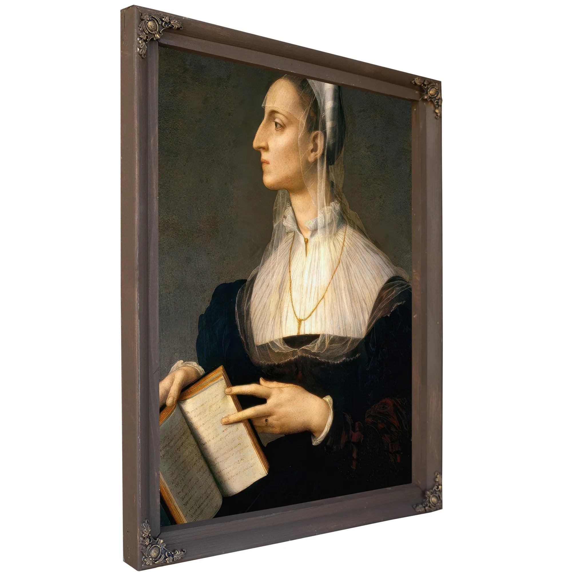 Angelo Bronzino Portrait Of Laura Battiferri 1552 Mannerism 60X83Cm Palazzo Vecchio By Agnolo Bronzino Fine Art Print