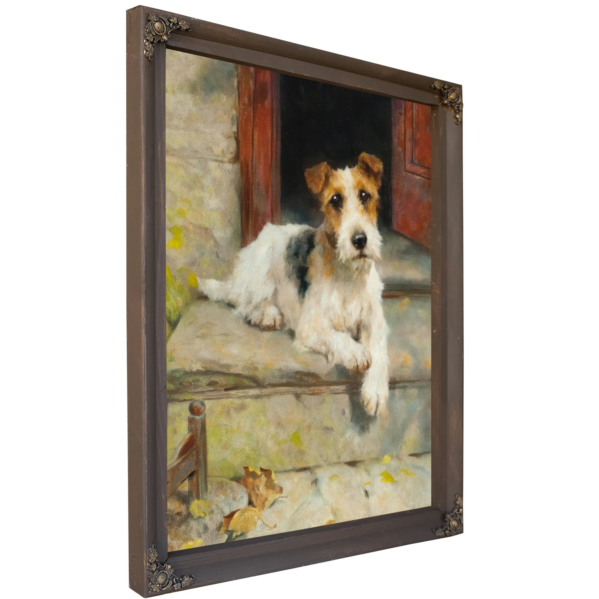 Waiting For Master A Wire Coated Fox Terrier By Arthur Wardle Fine Art Print