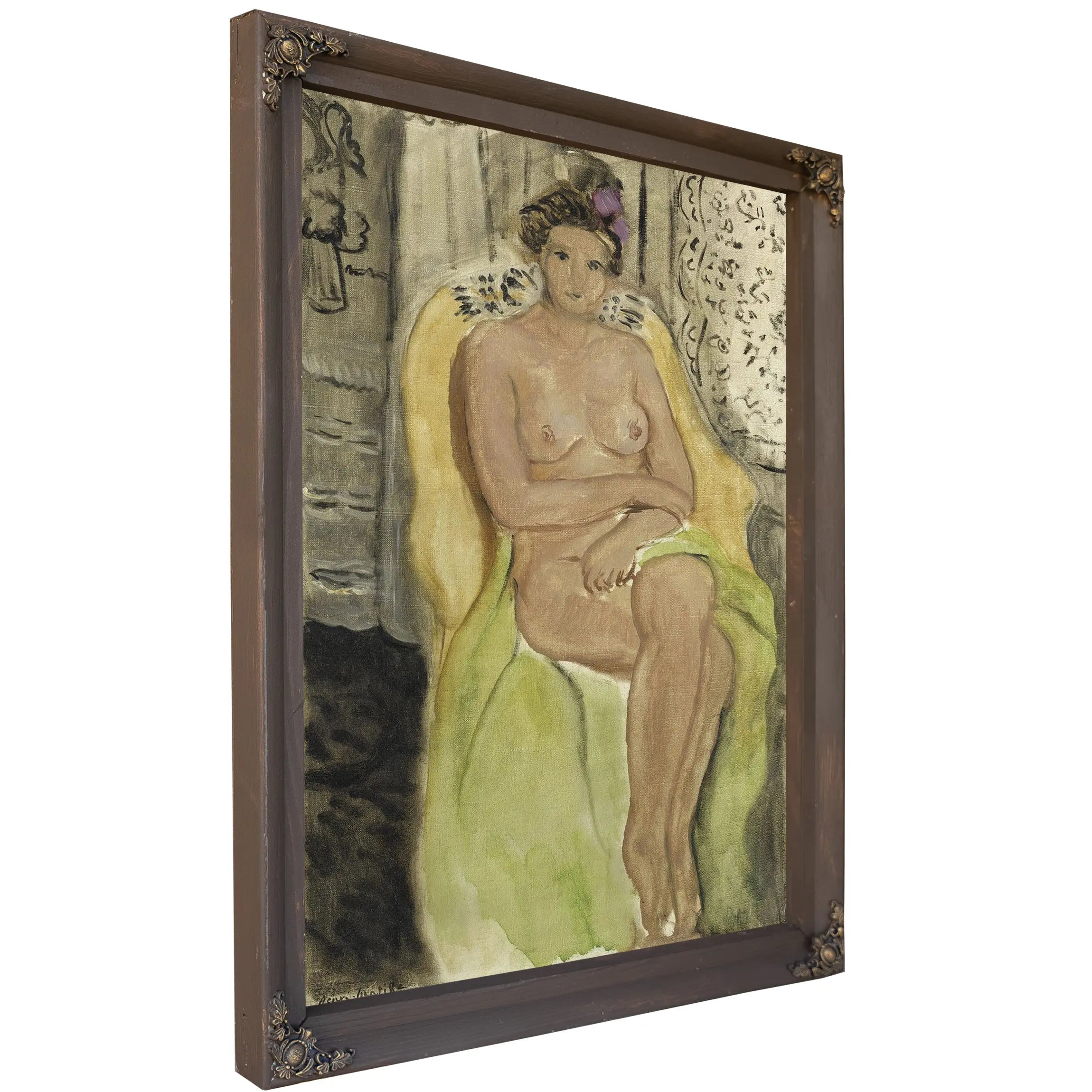 Nude On A Yellow Sofa (Nu Au Canapr Jaune) by Henri Matisse