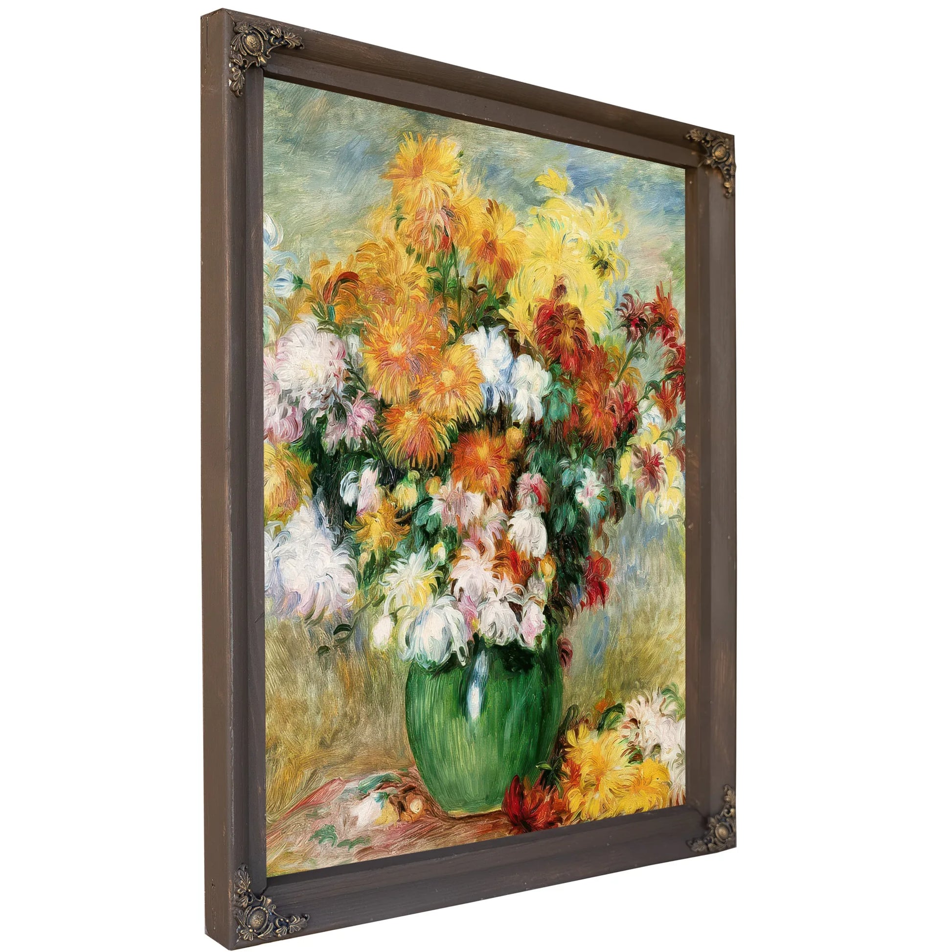 Bouquet Of Chrysanthemums By Pierre Auguste Renoir Fine Art Print