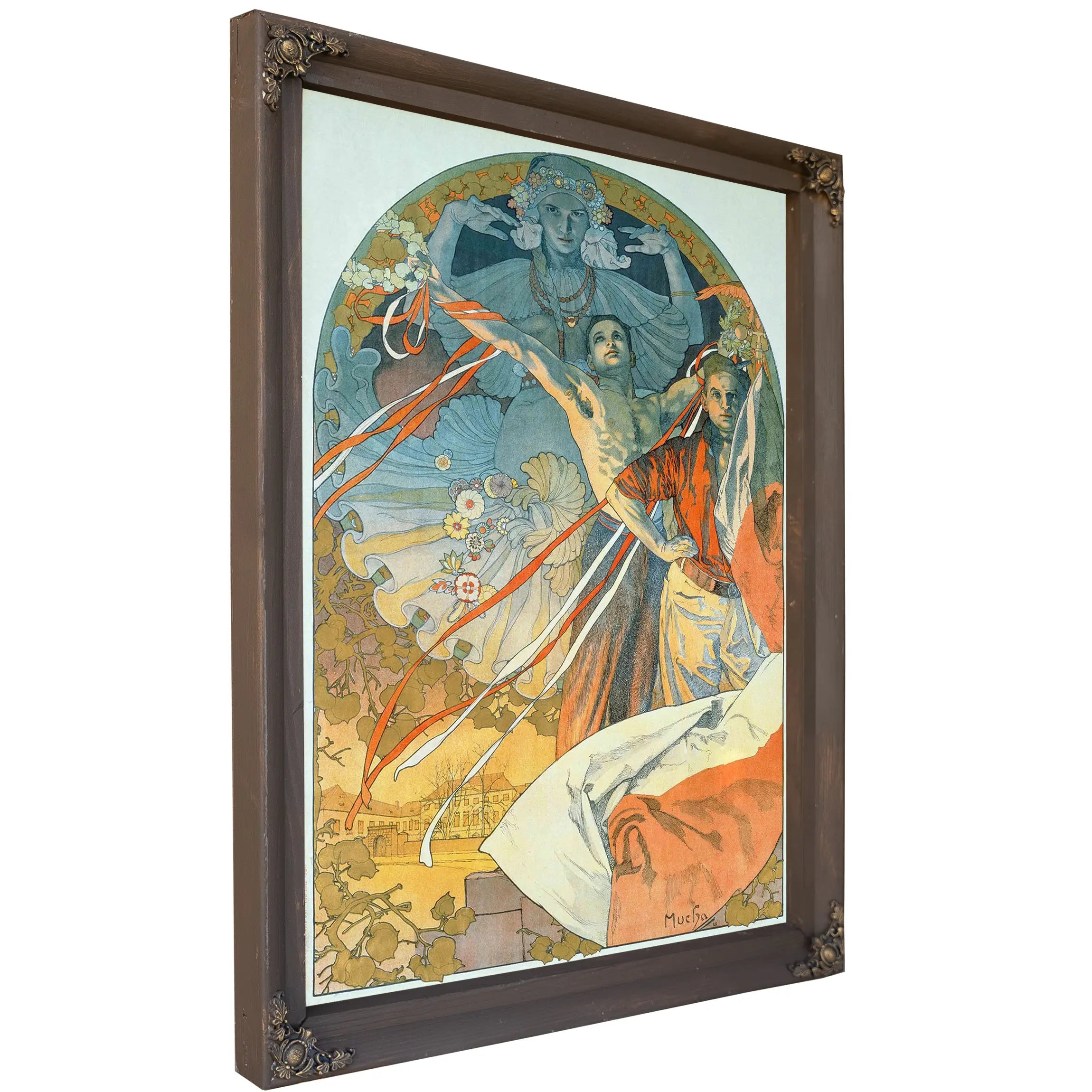 8Th Sokol Festival Prague 1926 Pageant On The Vltava River by Alphonse Mucha