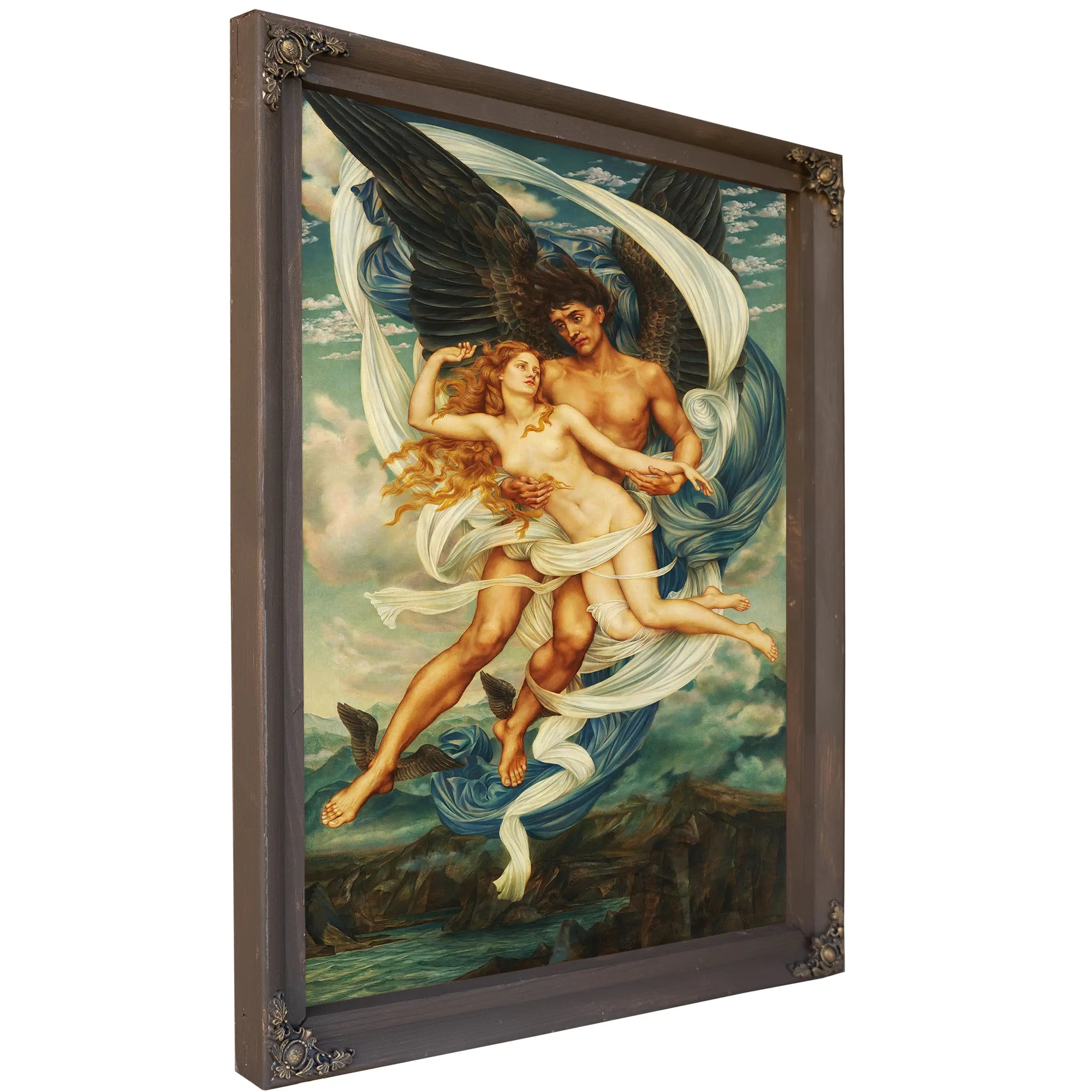 Boreas And Oreithyia by Evelyn De Morgan