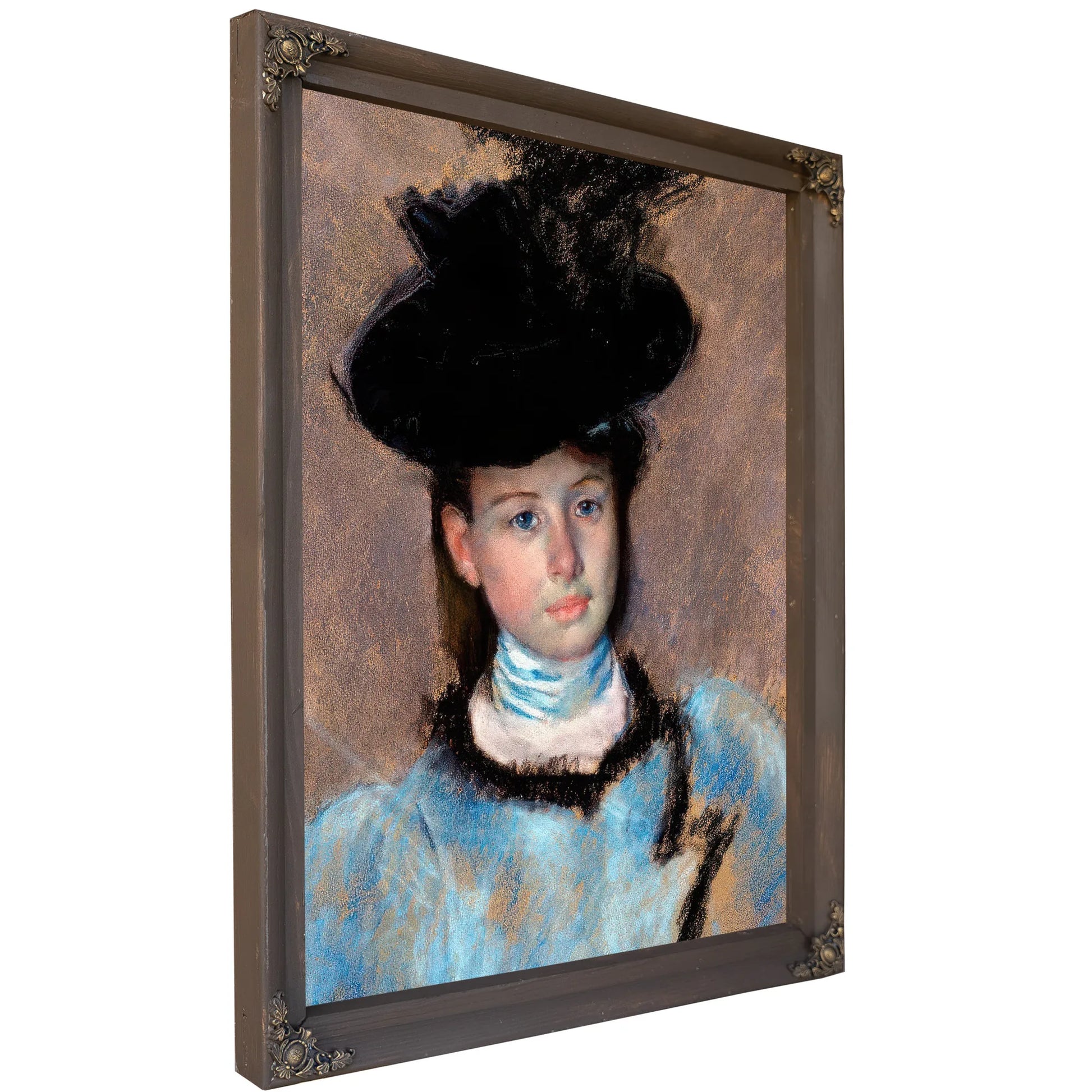 The Black Hat By Mary Cassatt Fine Art Print
