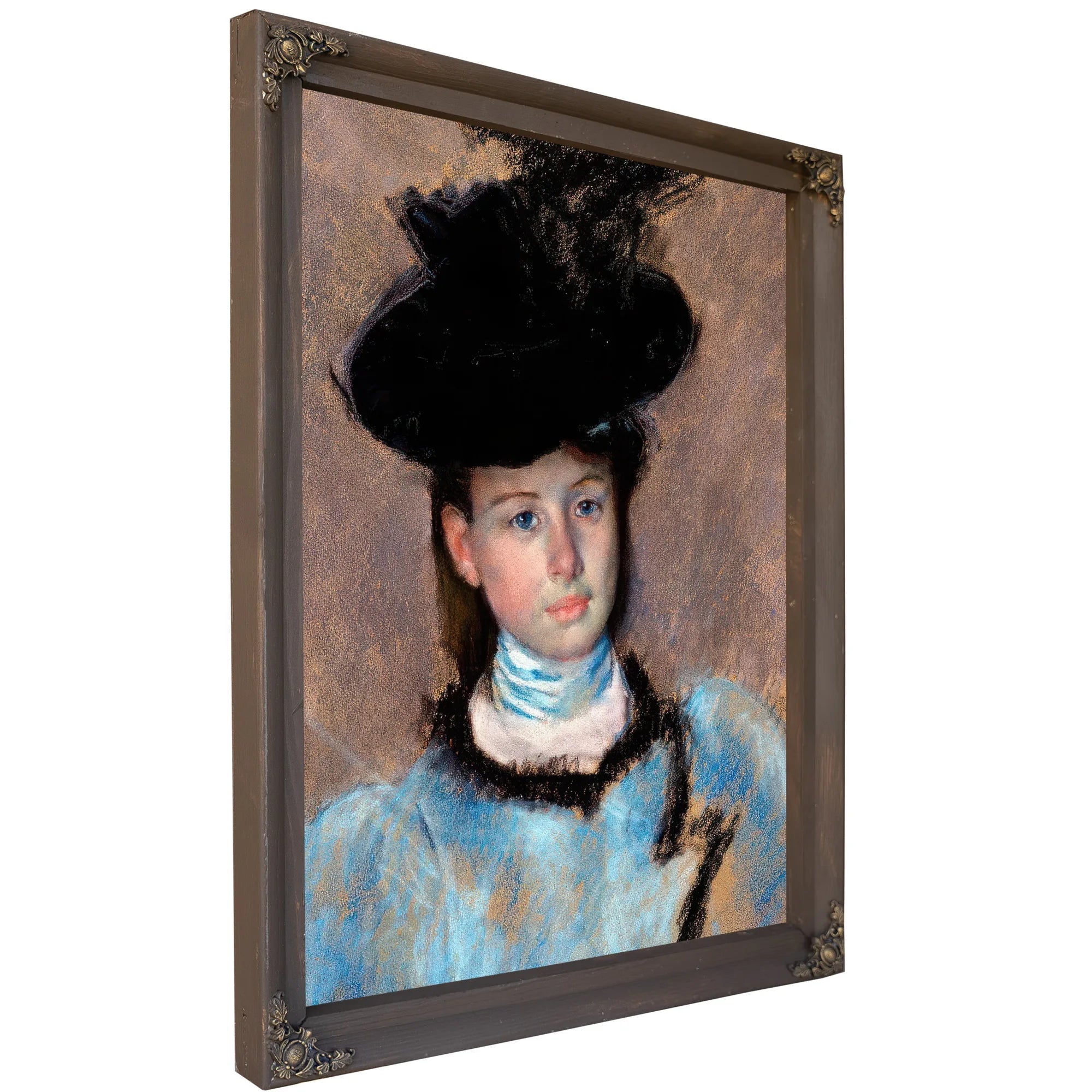 The Black Hat By Mary Cassatt Fine Art Print