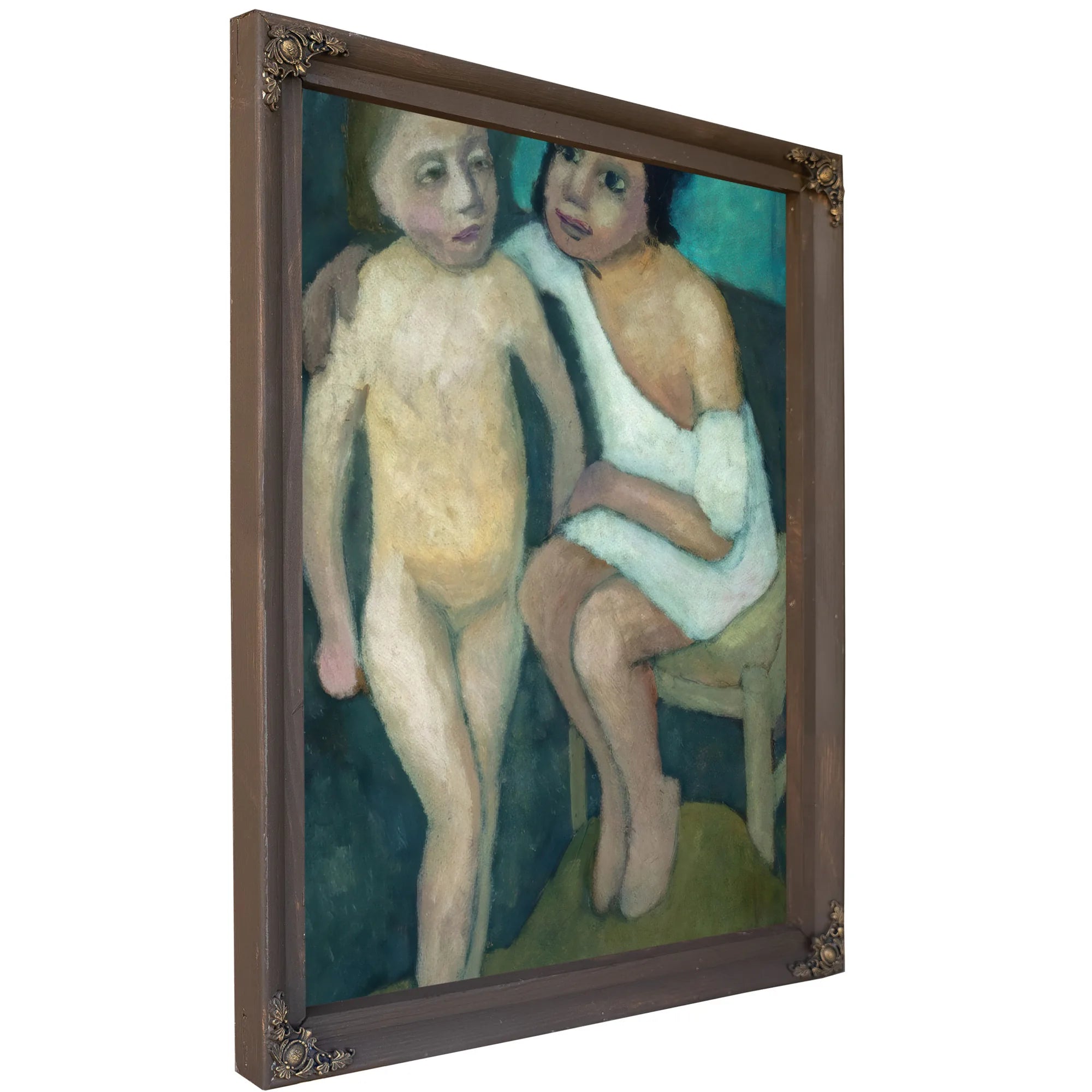Sitting Girl And Nude 1906 By Paula Modersohn Becker Fine Art Print
