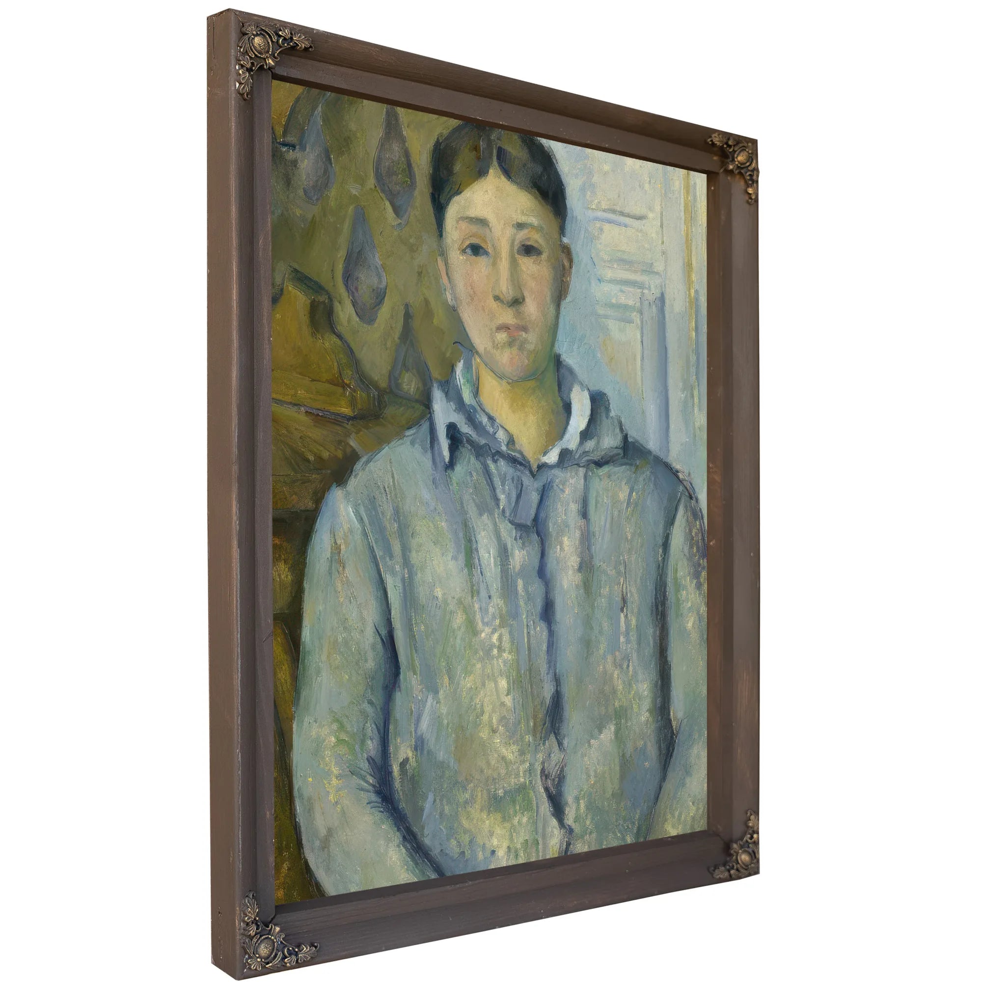 Madame Cezanne In Blue By Paul Cezanne Fine Art Print