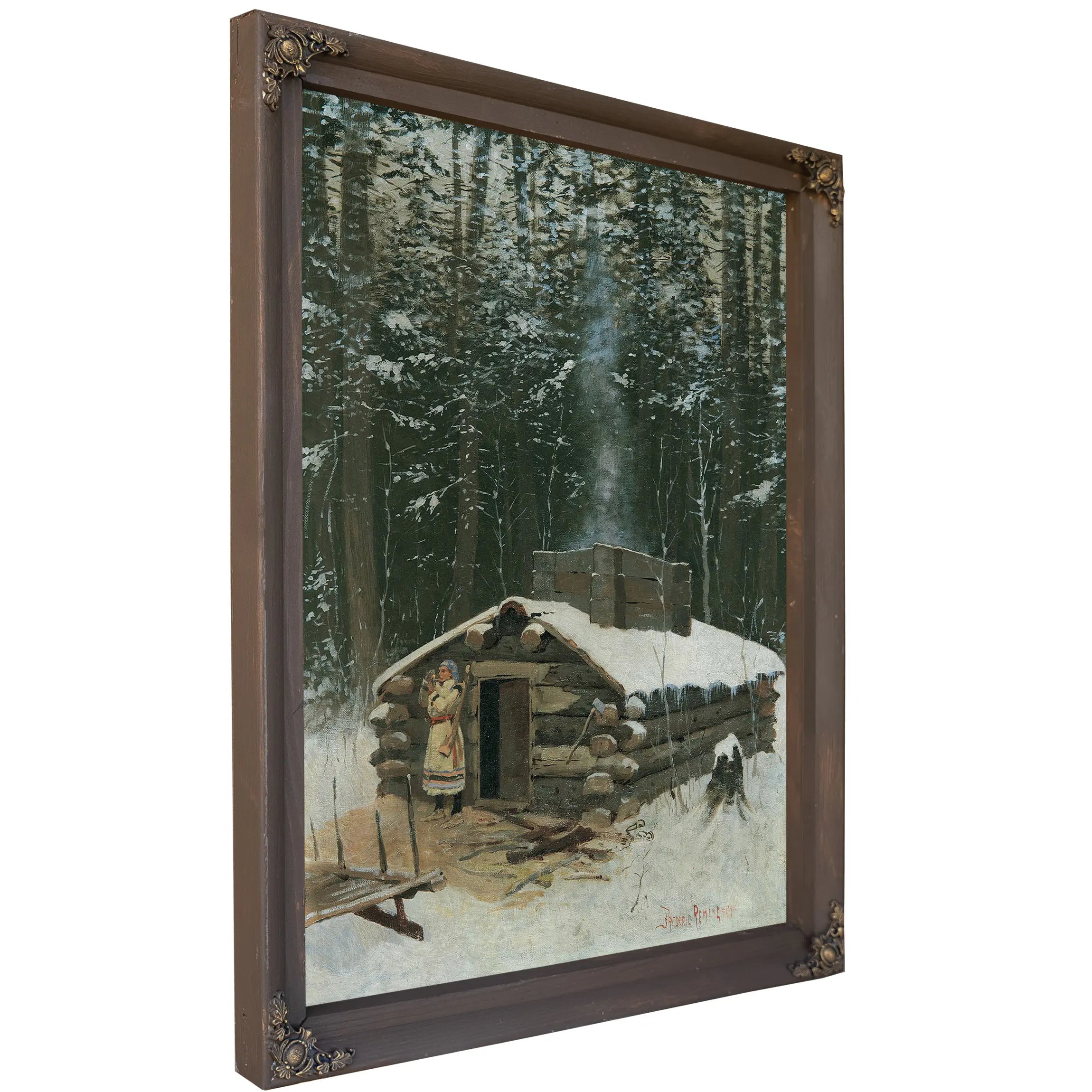 Antoine S Cabin by Frederic Remington