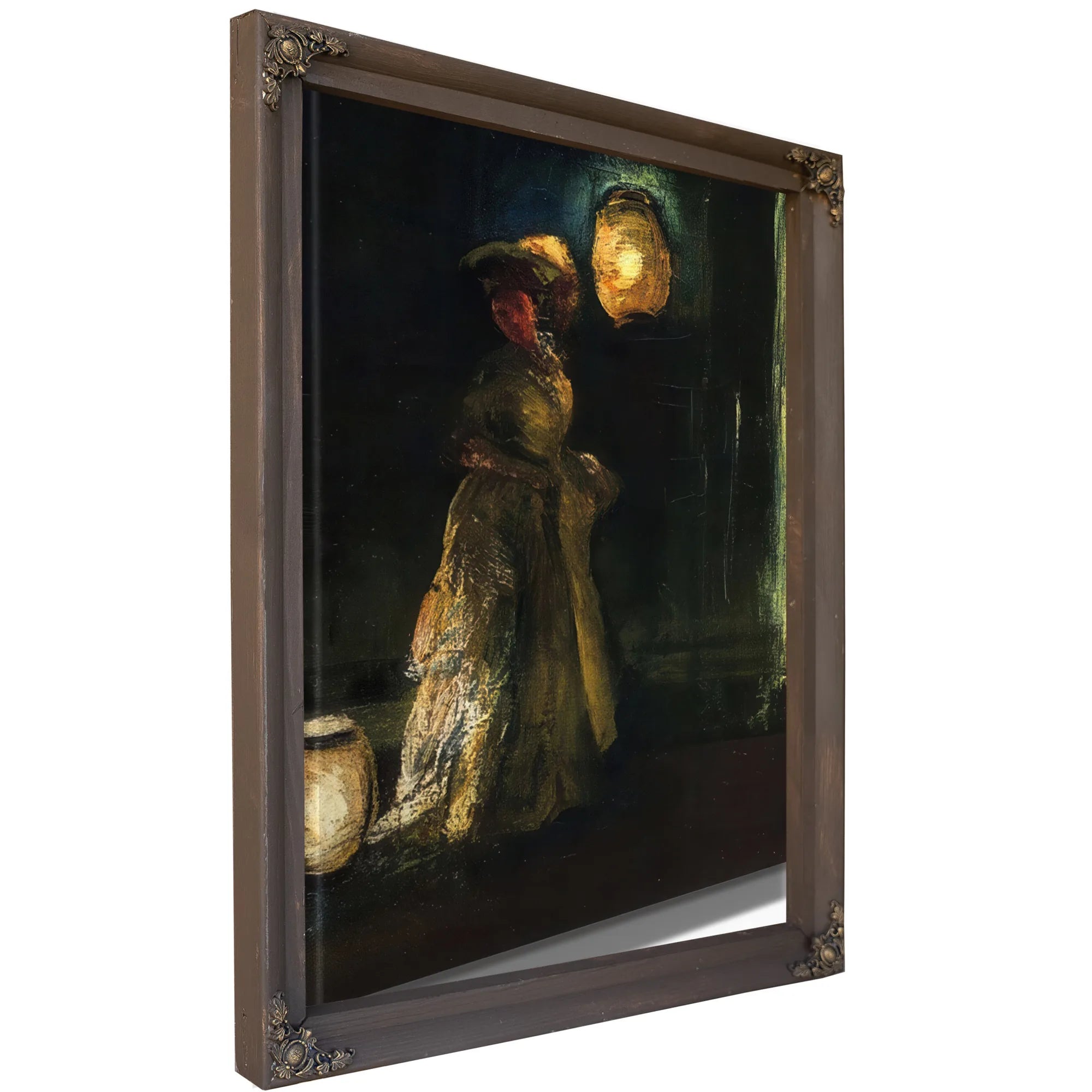Shinn 1912 Girl With Japanese Lanterns By Everett Shinn Fine Art Print