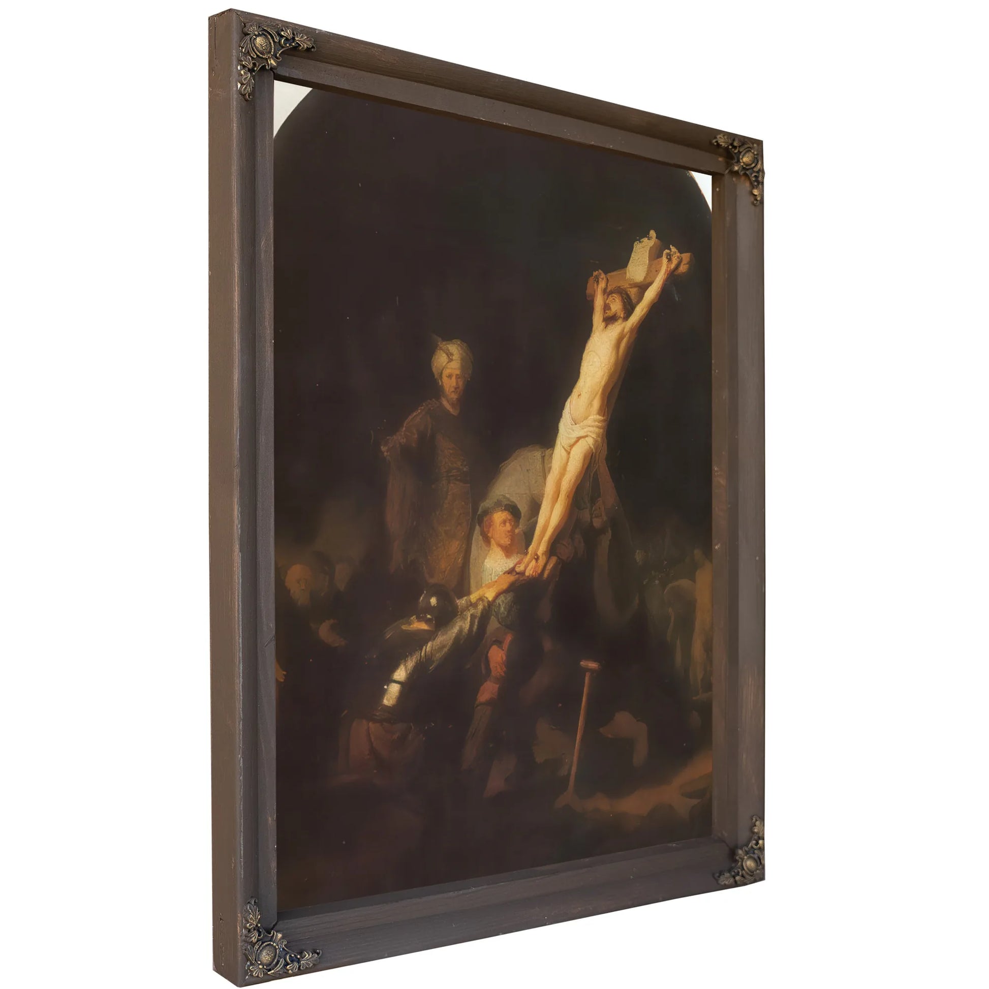 The Raising Of The Cross By Rembrandt Fine Art Print