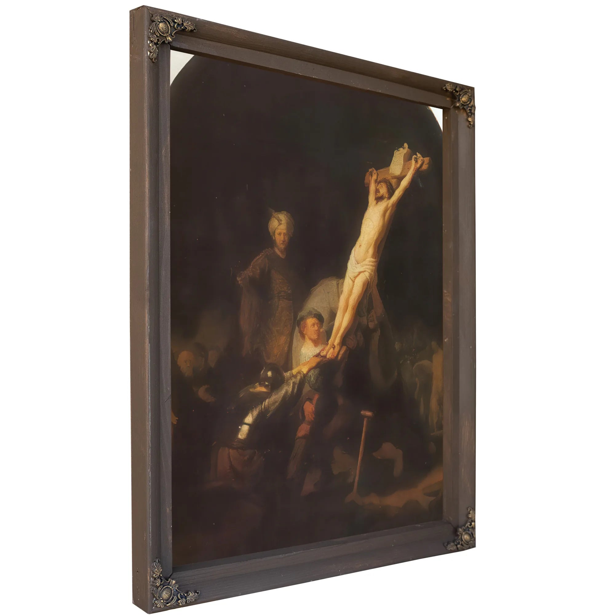 The Raising Of The Cross By Rembrandt Fine Art Print