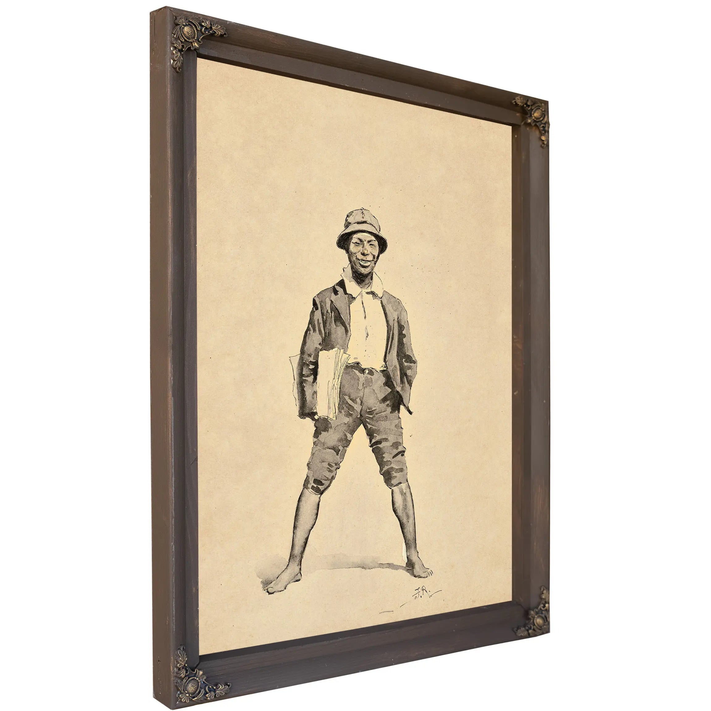 The Paper Boy by Frederic Remington