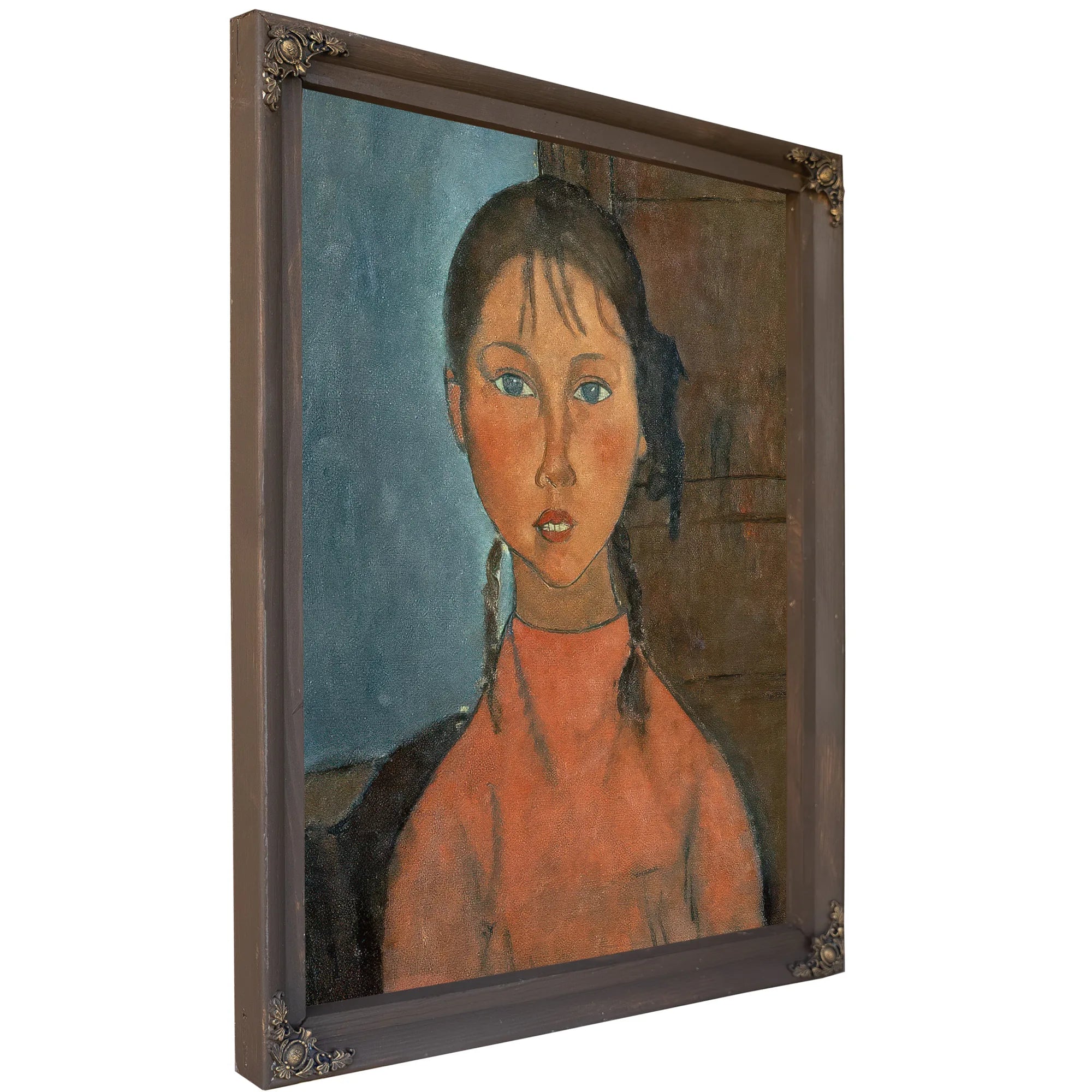 Girl With Pigtails By Amedeo Modigliani Fine Art Print