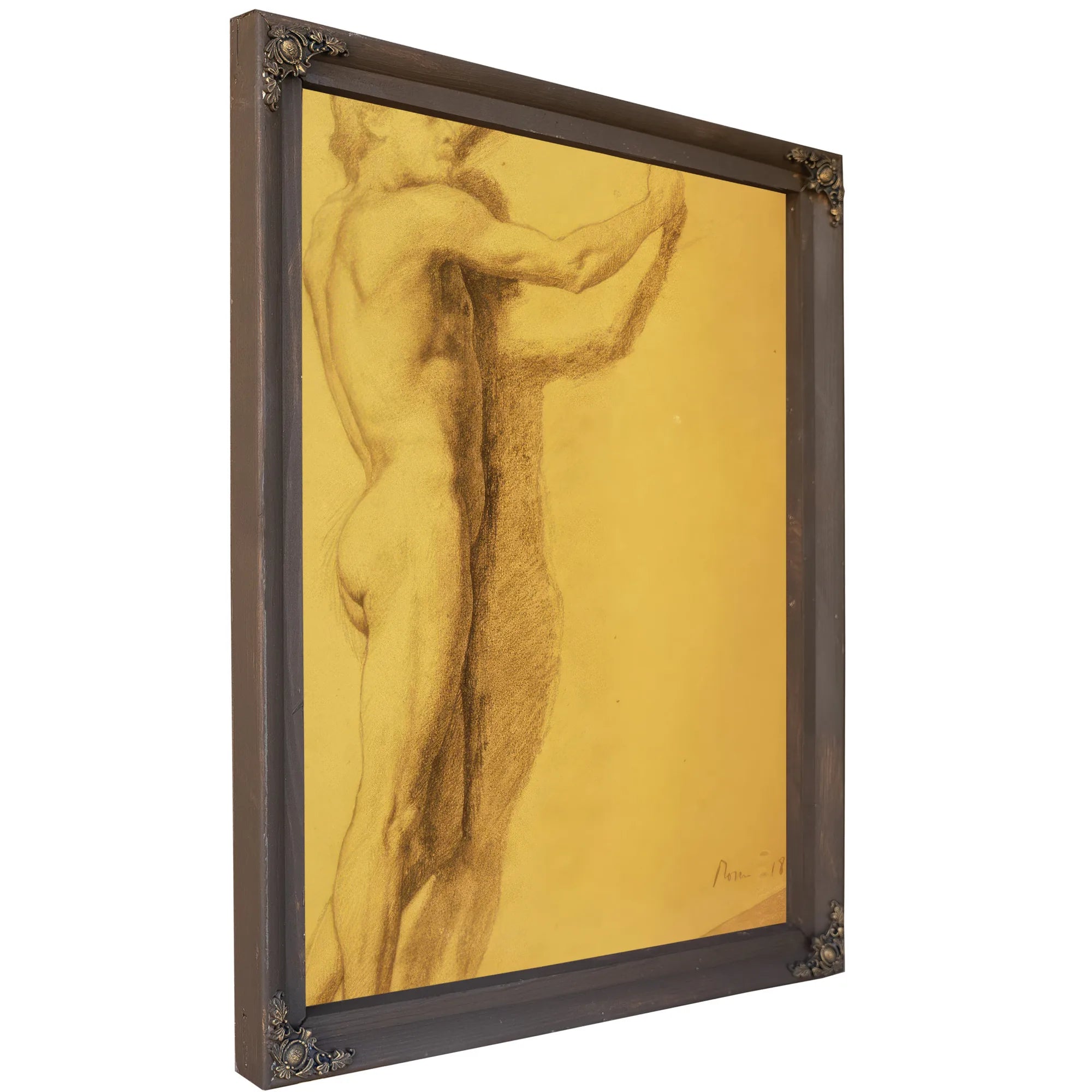 Study Of A Male Nude By Edgar Degas Fine Art Print