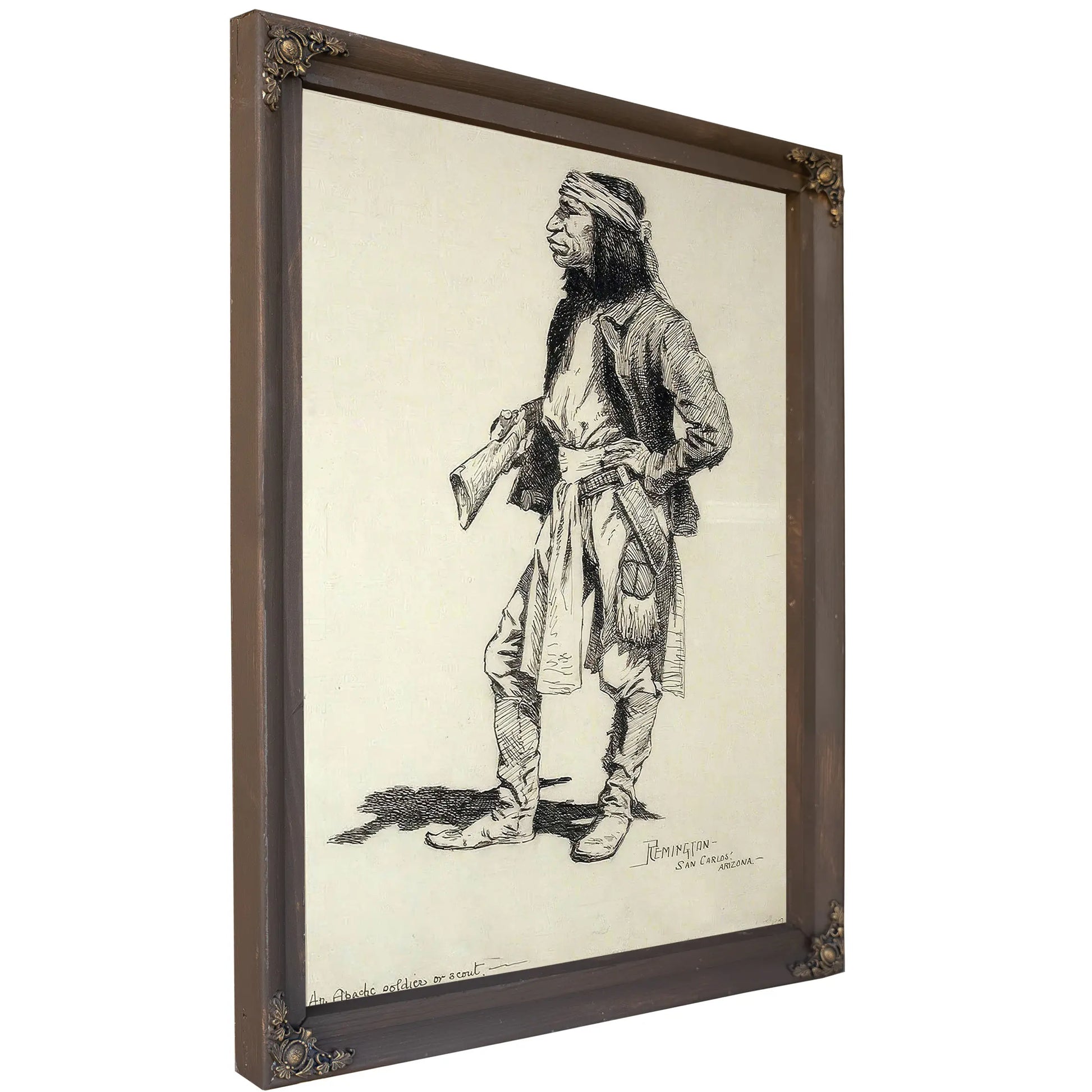 An Apache Soldier Or Scout  by Frederic Remington
