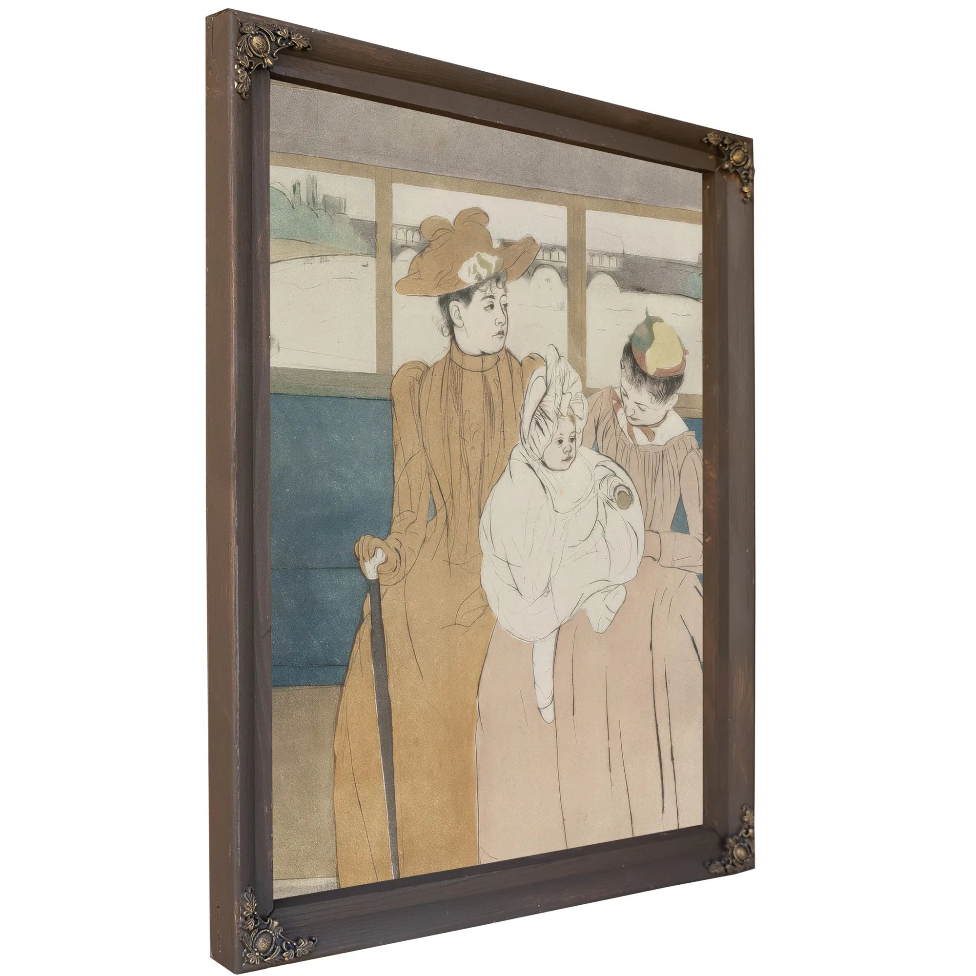 In The Omnibus By Mary Cassatt Fine Art Print