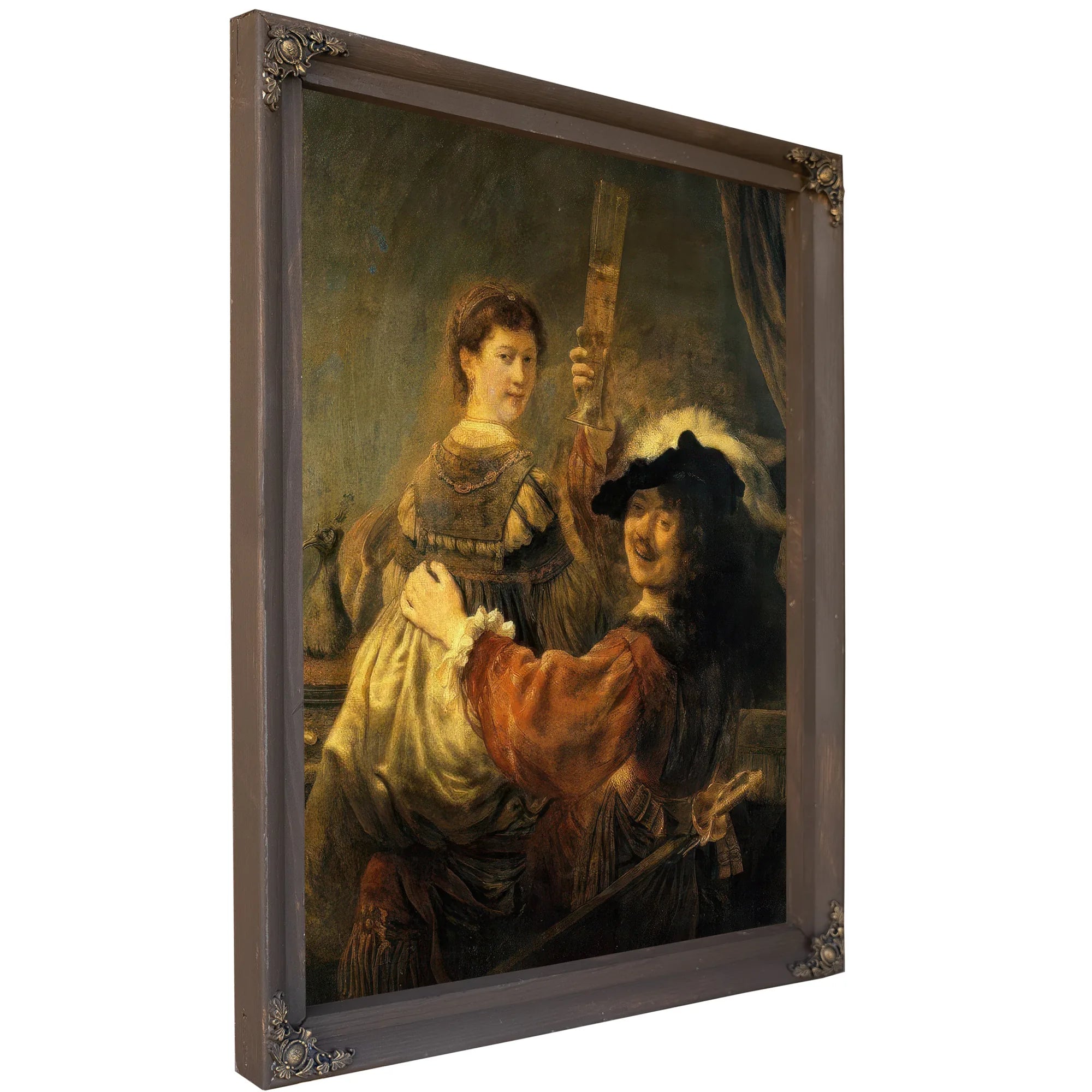 Rembrandt And Saskia In The Parable Of The Prodigal Son By Rembrandt Fine Art Print