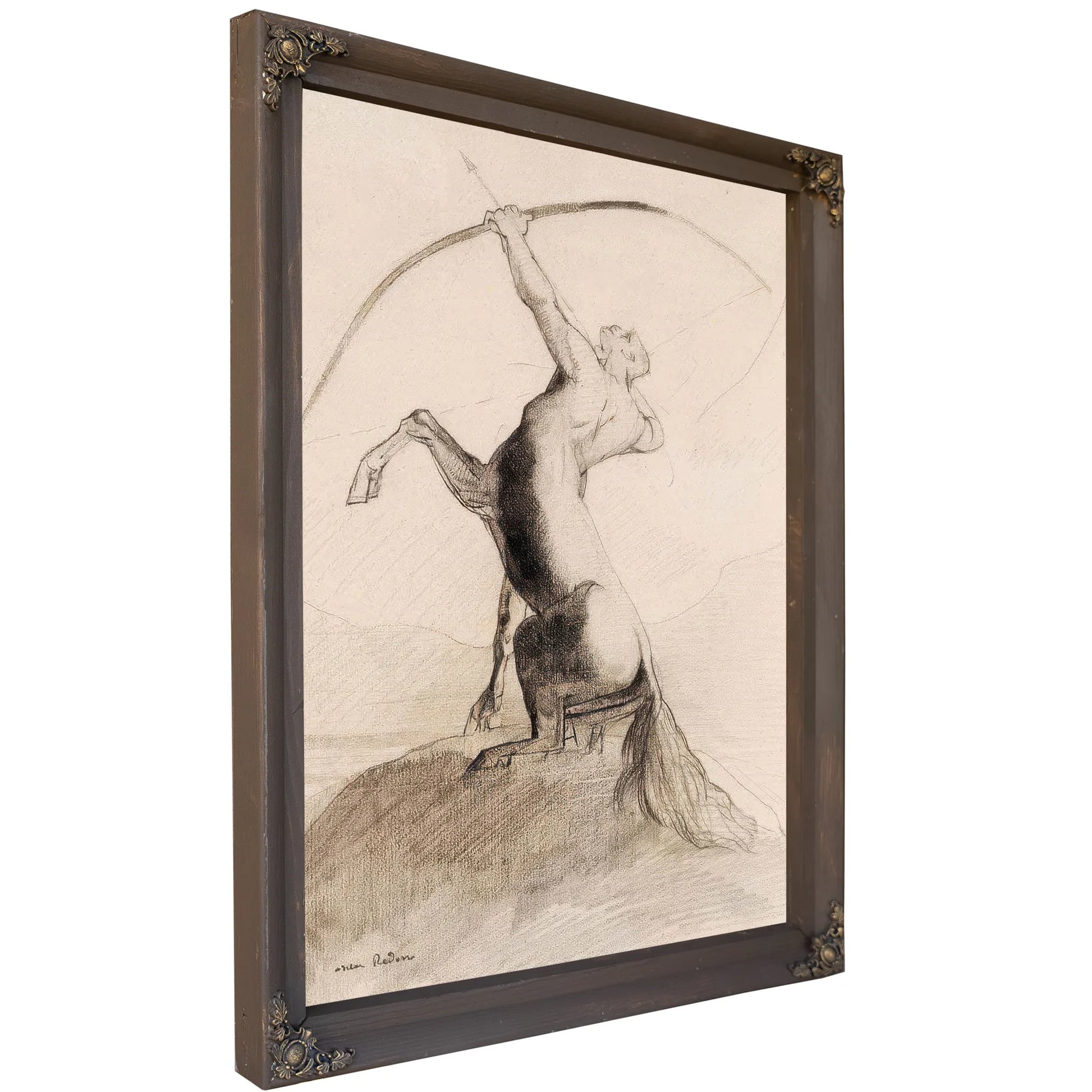 Centaur Aiming At The Clouds By Odilon Redon Fine Art Print