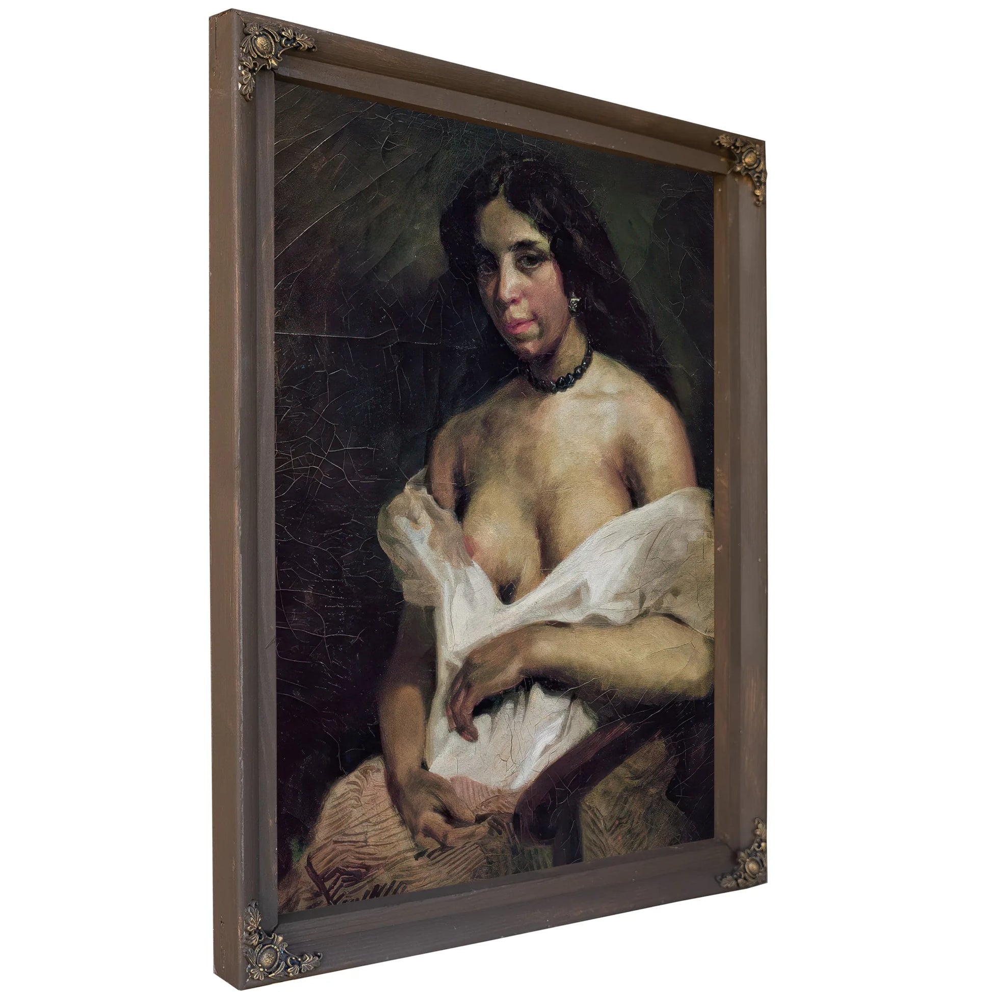 A Mulatto Woman By Ferdinand Victor Eugene Delacroix Fine Art Print