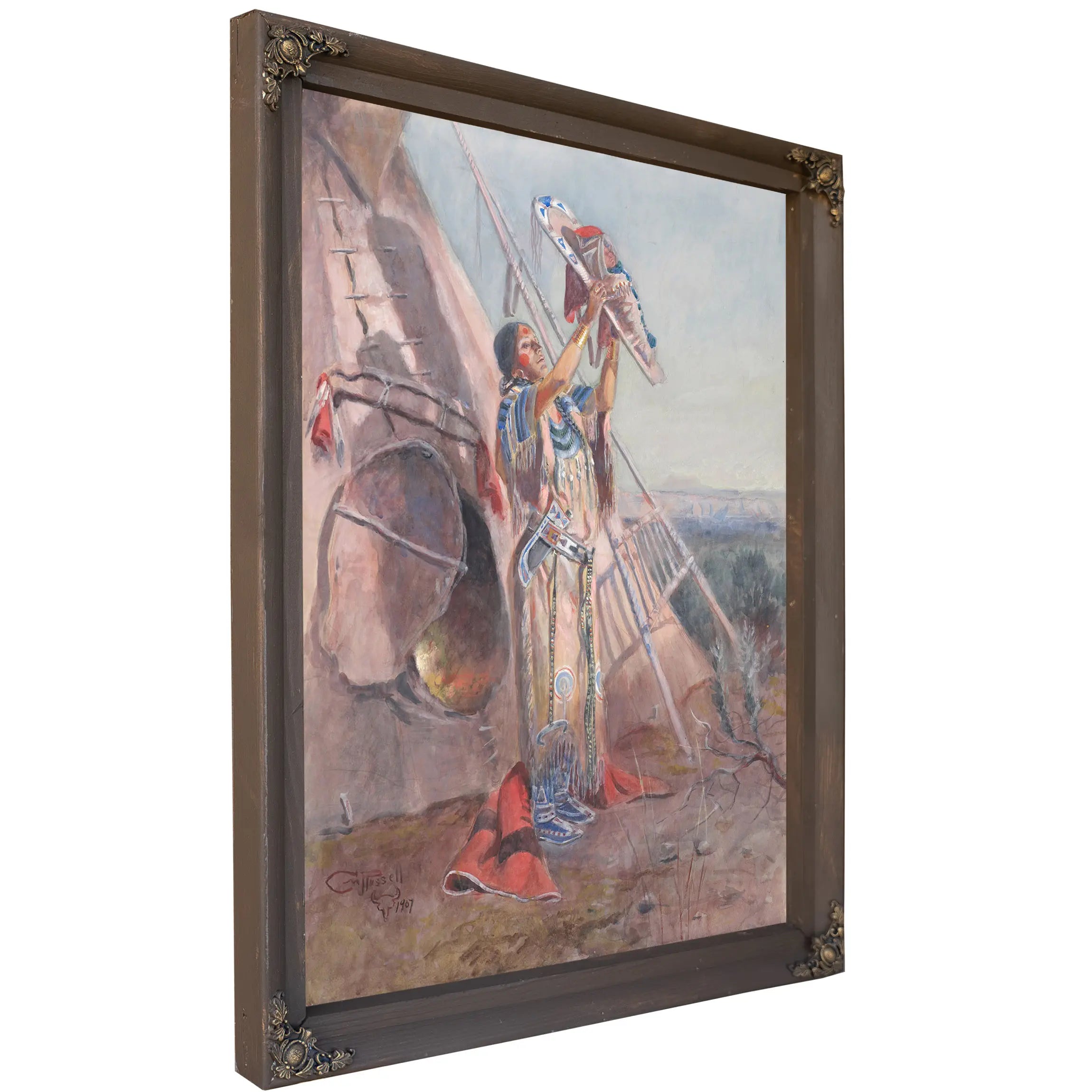 Sun Worship In Montana by Charles Marion Russell