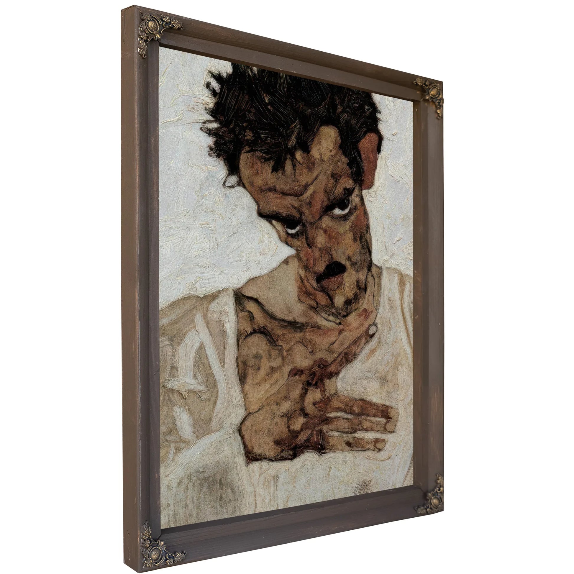 Self Portrait Selbstportra T Mit Gesenktem Kopf 1912 42 2X33 7Cm Leopold Museum By Egon Schiele Fine Art Print