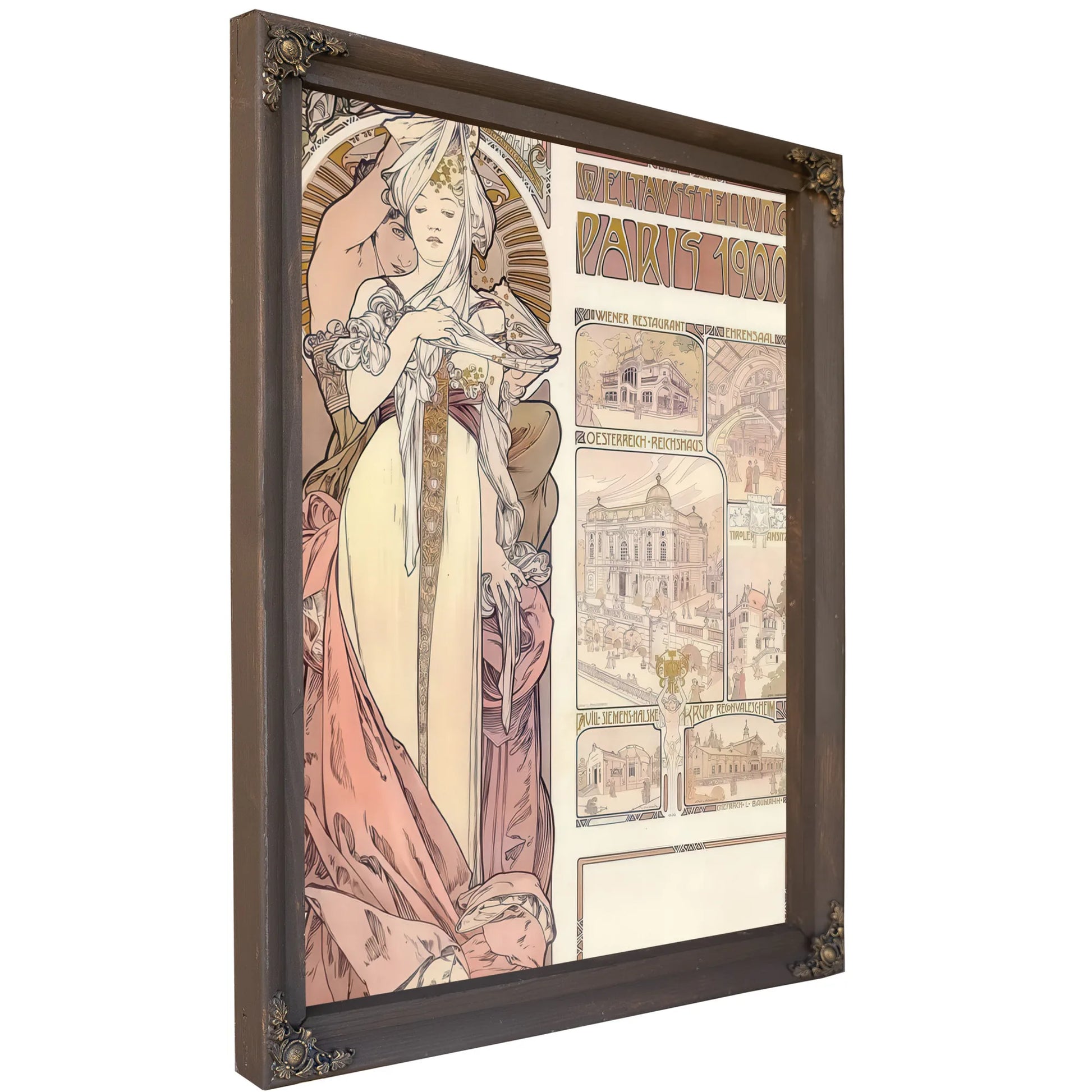 Austria At The World Exhibition By Alphonse Mucha Fine Art Print