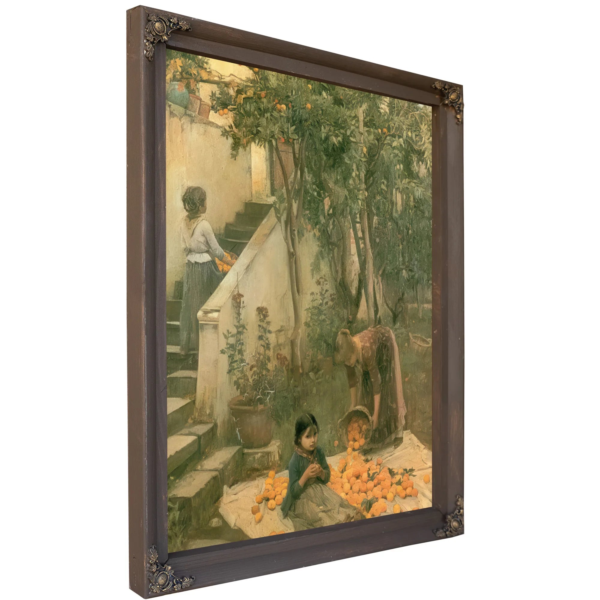 The Orange Gatherers By John Waterhouse Fine Art Print