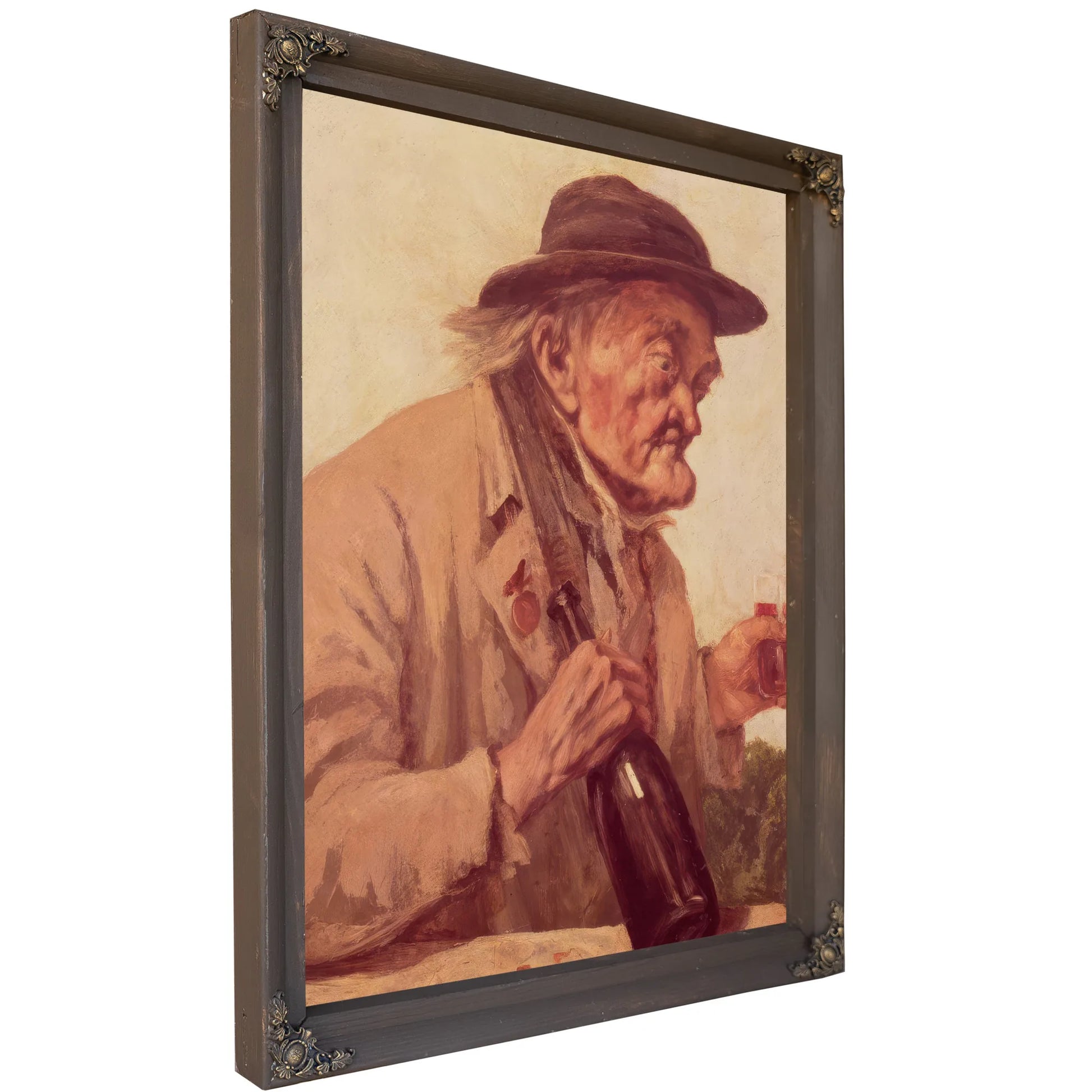 Old Man With A Glass Of Wine By Jean Desire Gustave Courbet Fine Art Print