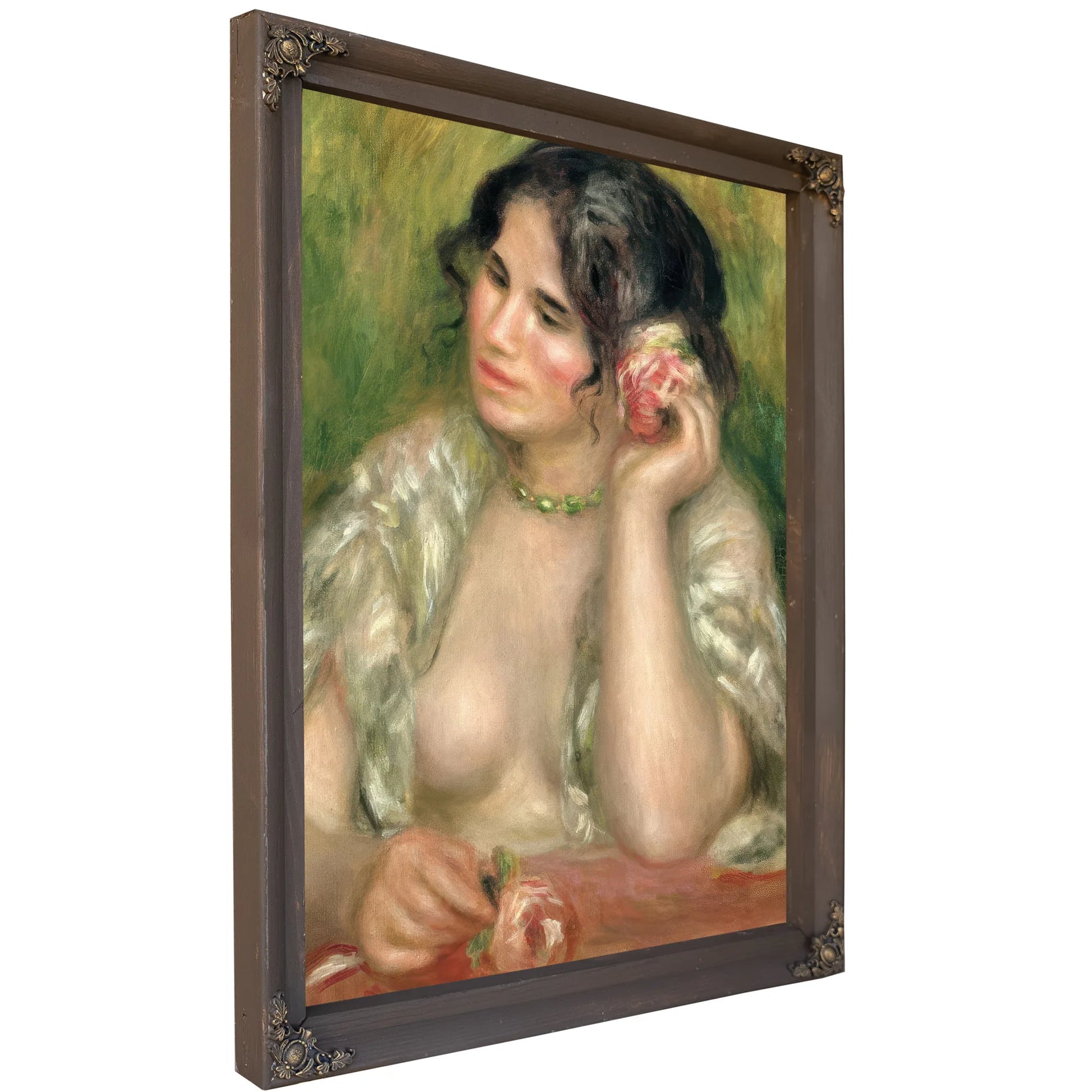 Gabrielle With A Rose By Pierre Auguste Renoir Fine Art Print
