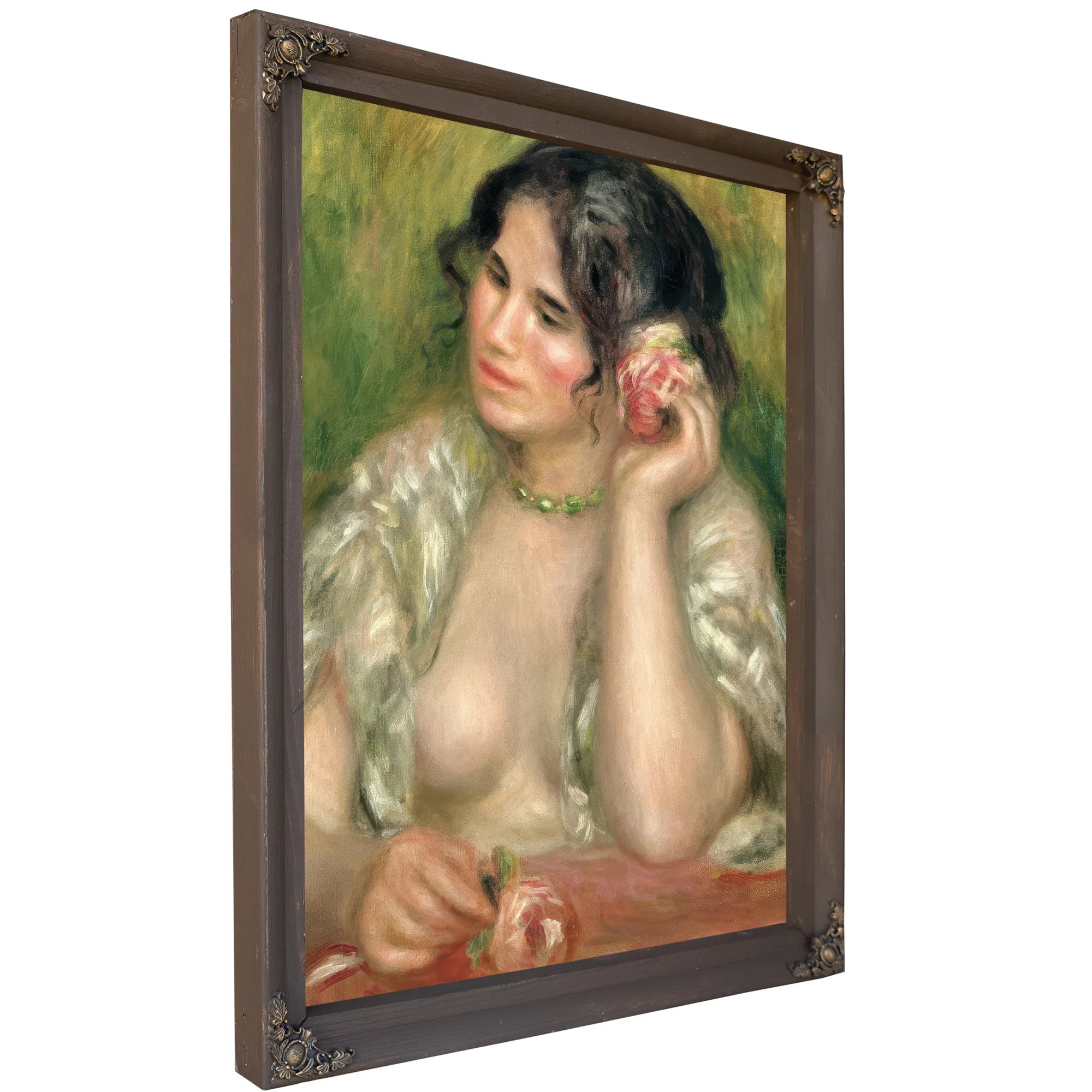 Gabrielle With A Rose By Pierre Auguste Renoir Fine Art Print