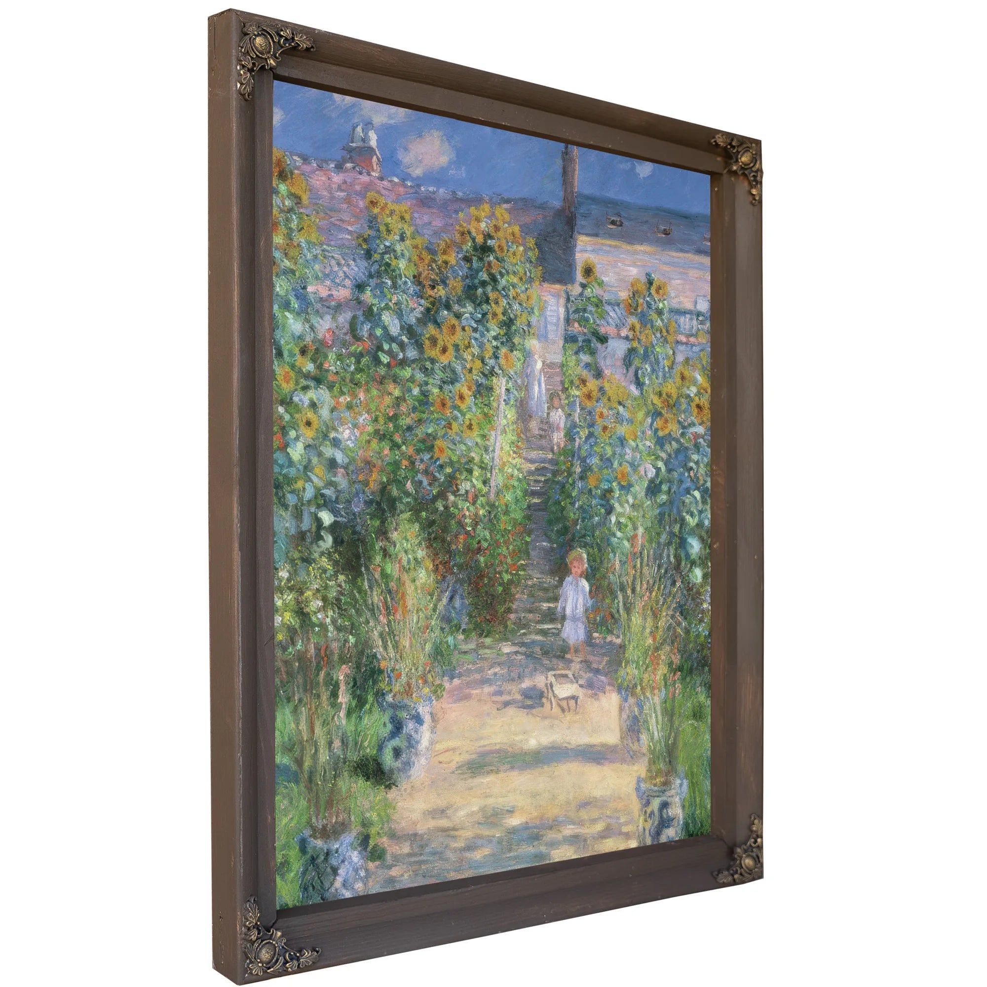 The Artist's Garden At Vetheuil By Claude Monet Fine Art Print
