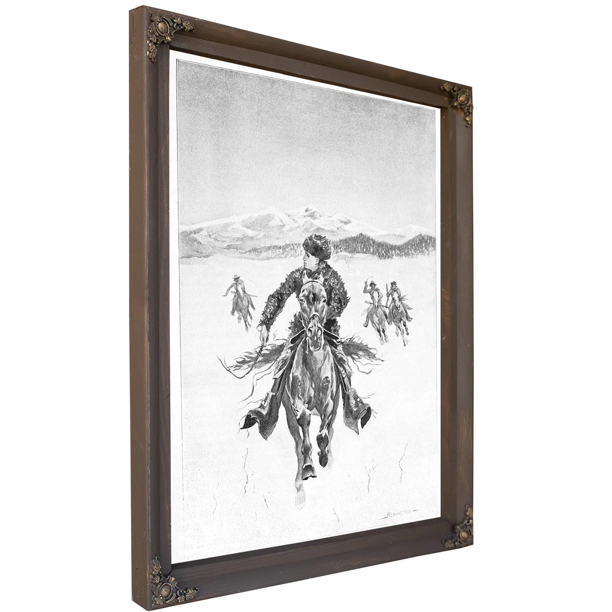 My Pursuers Were Not A Hundred Yards Behind Me by Frederic Remington