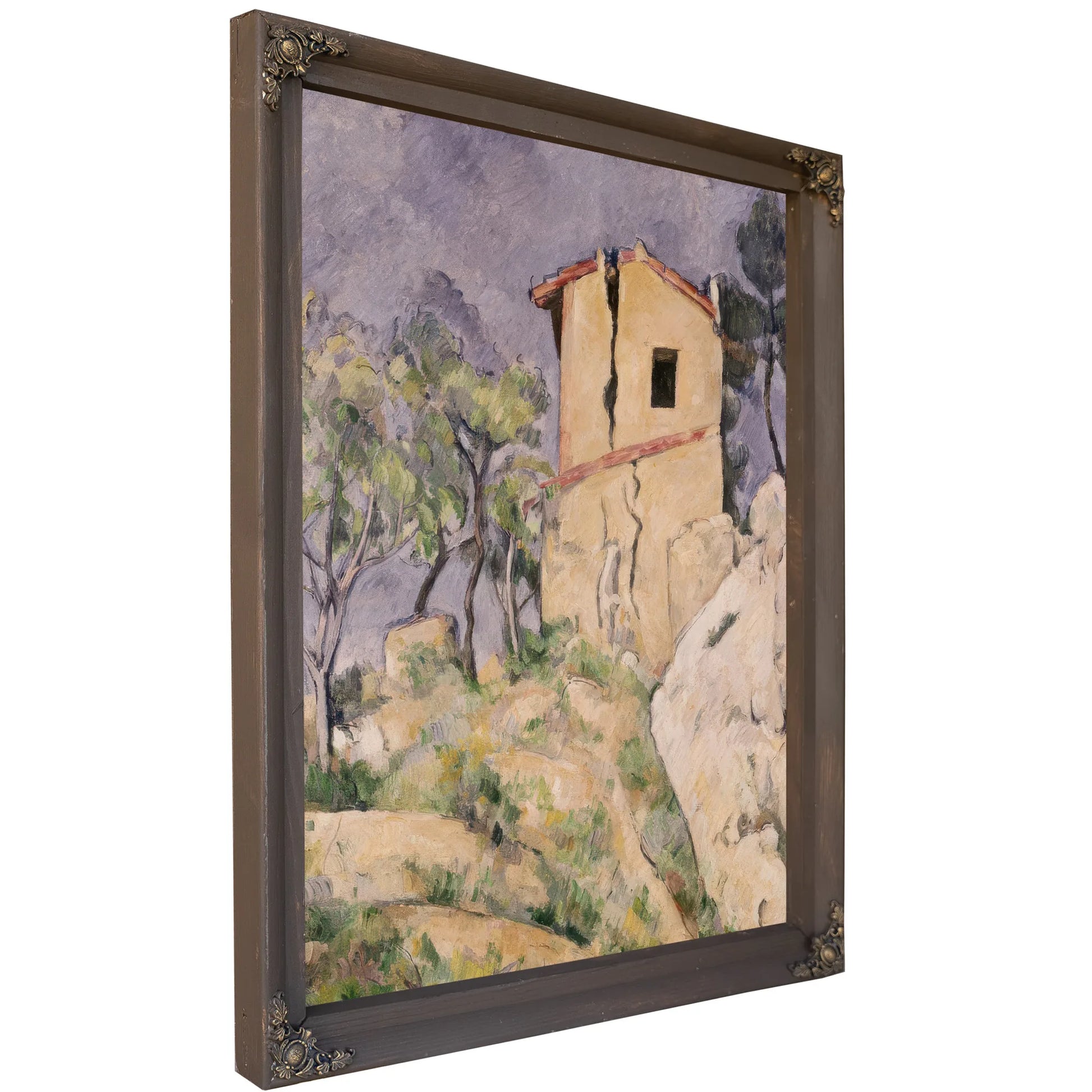 House With Cracked Wall By Paul Cezanne Fine Art Print