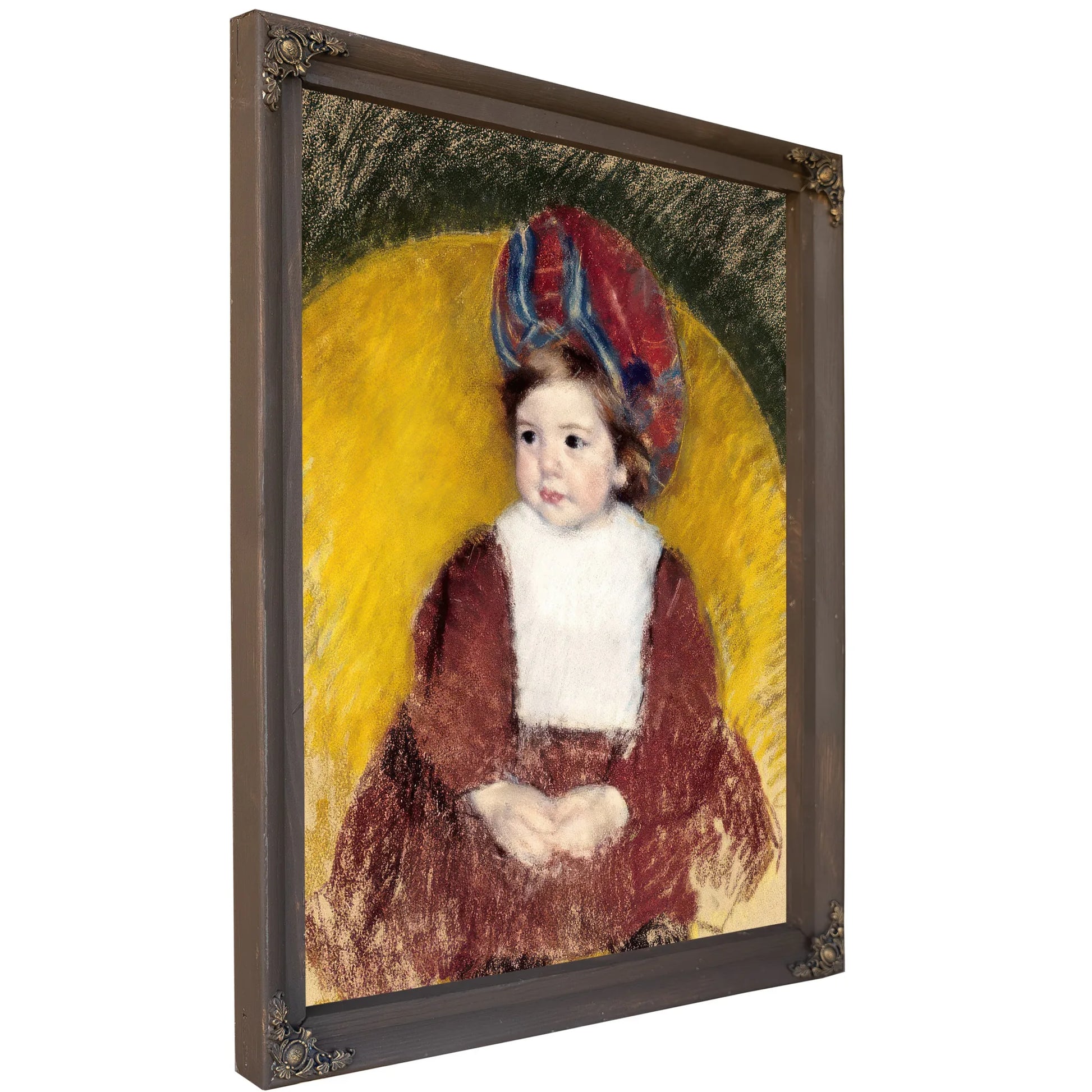 Margot In A Dark Red Costume By Mary Cassatt Fine Art Print