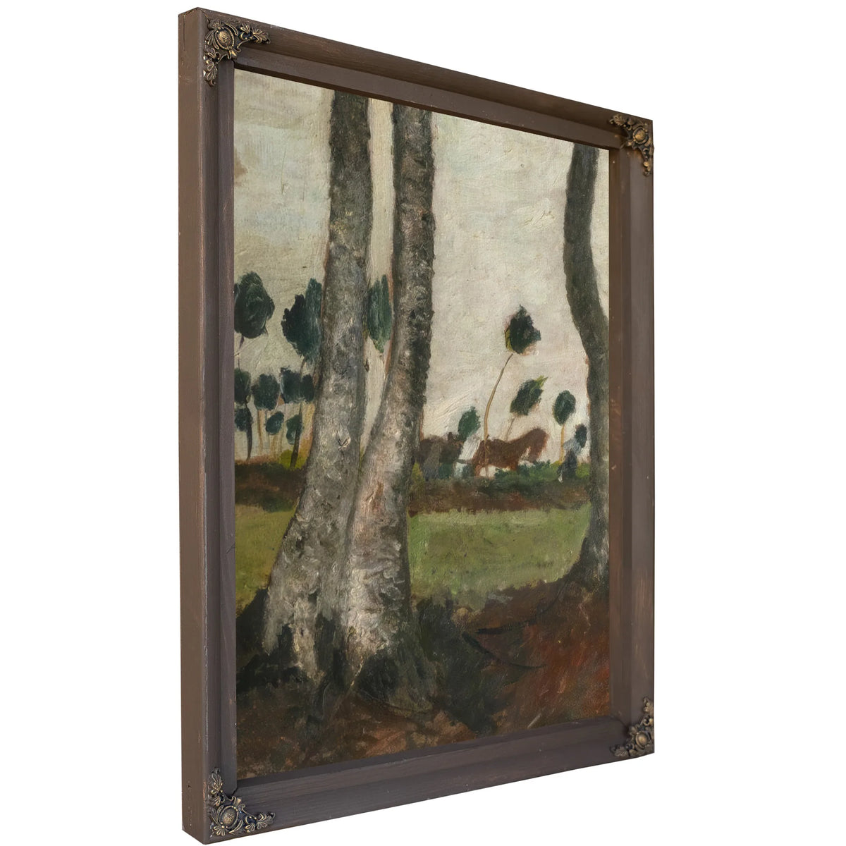 Landscape With Windblown Trees By Paula Modersohn Becker Fine Art Print