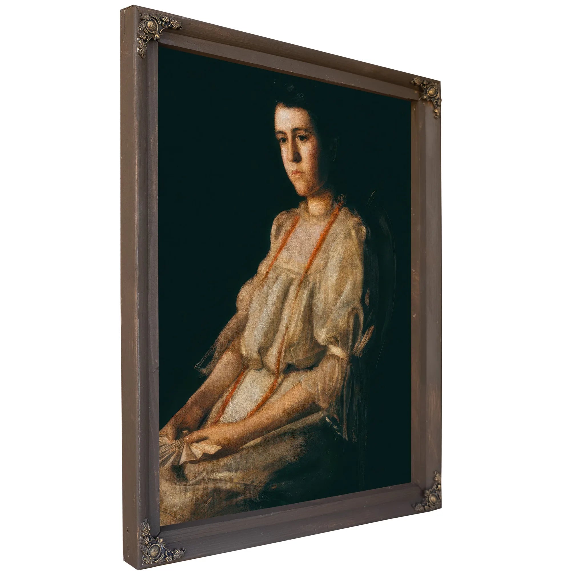 The Coral Necklace By Thomas Eakins Fine Art Print