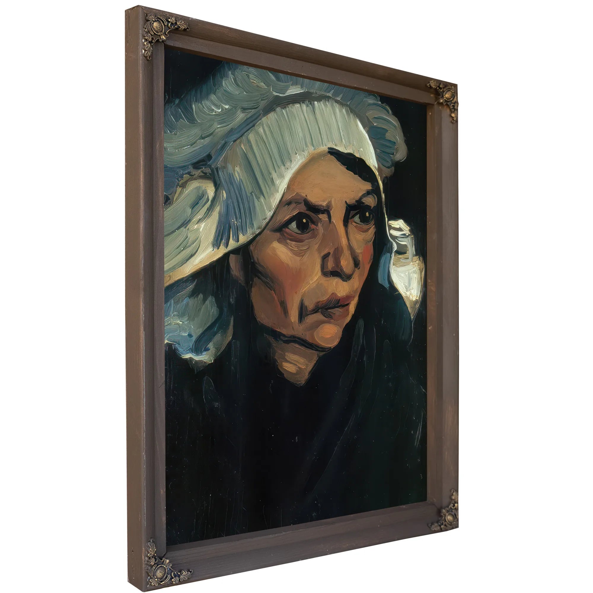 Head Of A Peasant Woman With White Cap By Vincent Van Gogh Fine Art Print