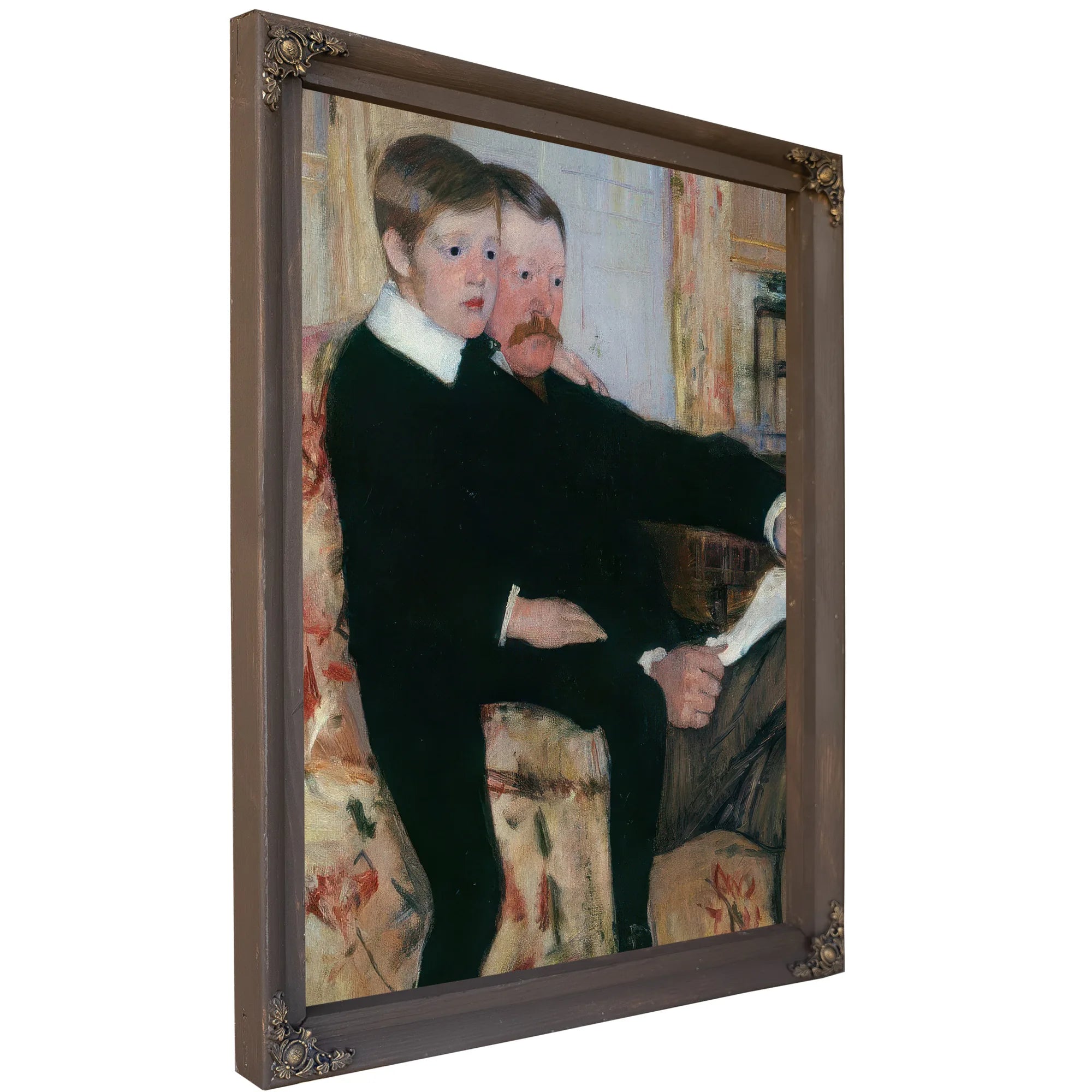 Portrait Of Alexander J. Cassatt And Son Robert Kelso Cassatt By Mary Cassatt Fine Art Print