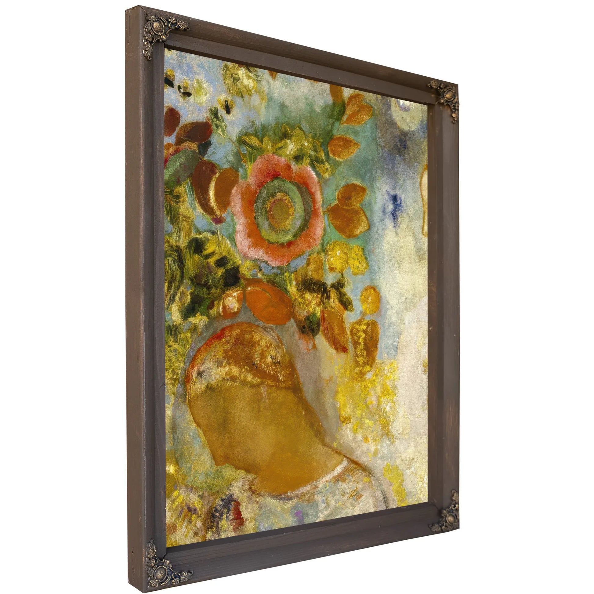 Two Young Girls Among Flowers, 1912 By Odilon Redon Fine Art Print
