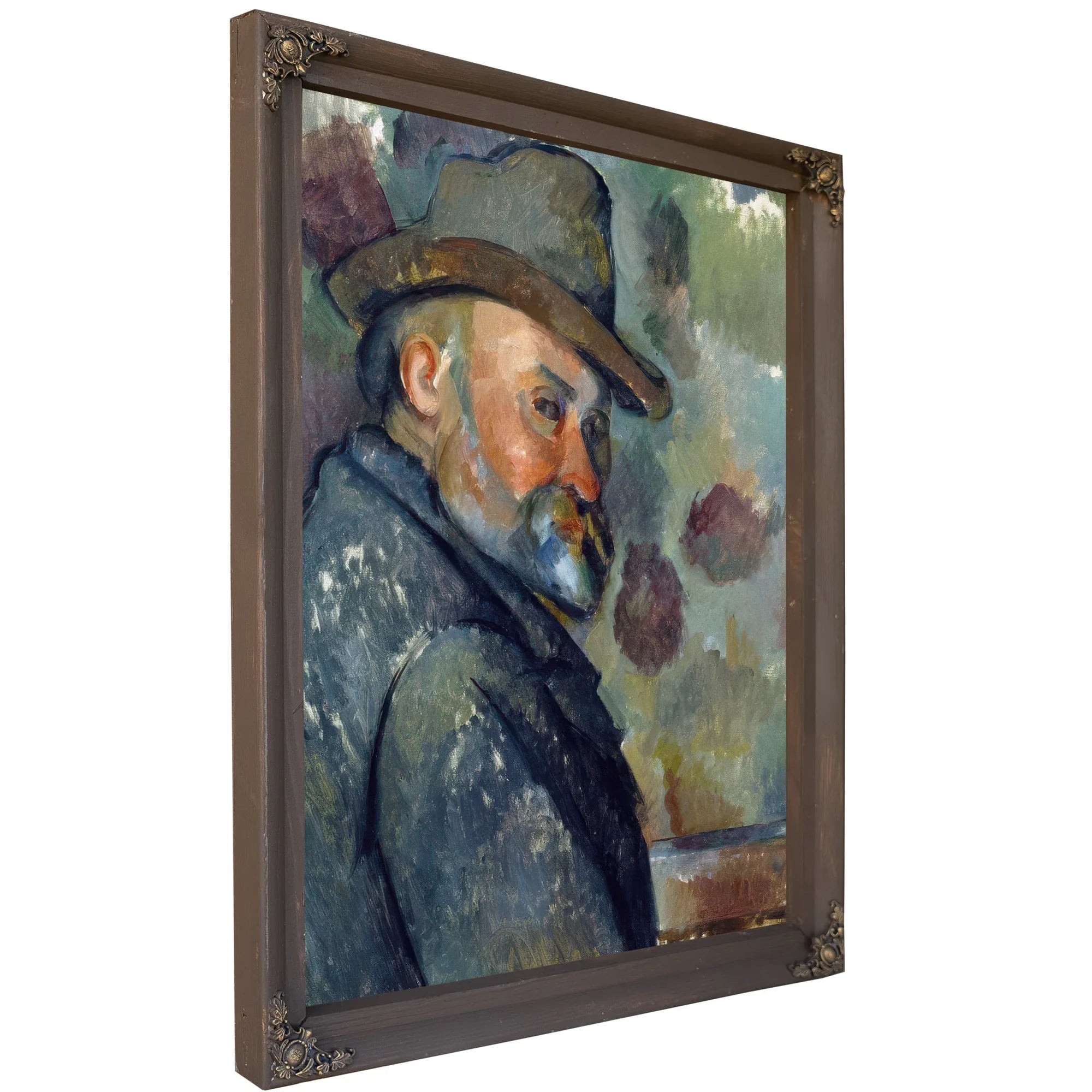 Self Portrait With A Hat By Paul Cezanne Fine Art Print