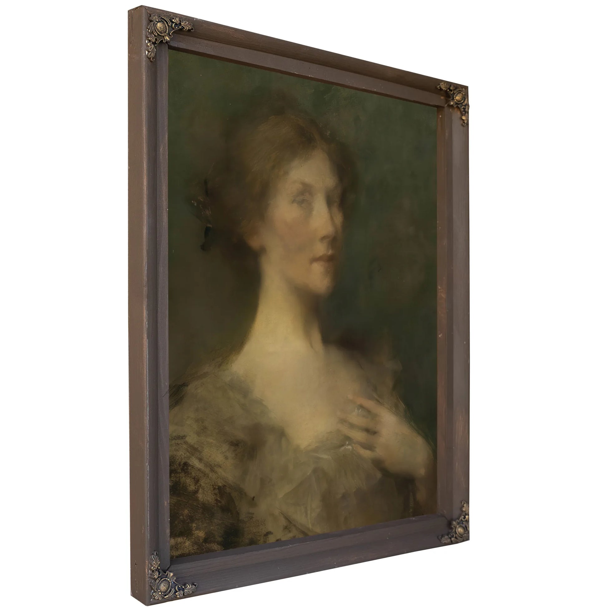Portrait Of A Lady By Thomas Wilmer Dewing Fine Art Print