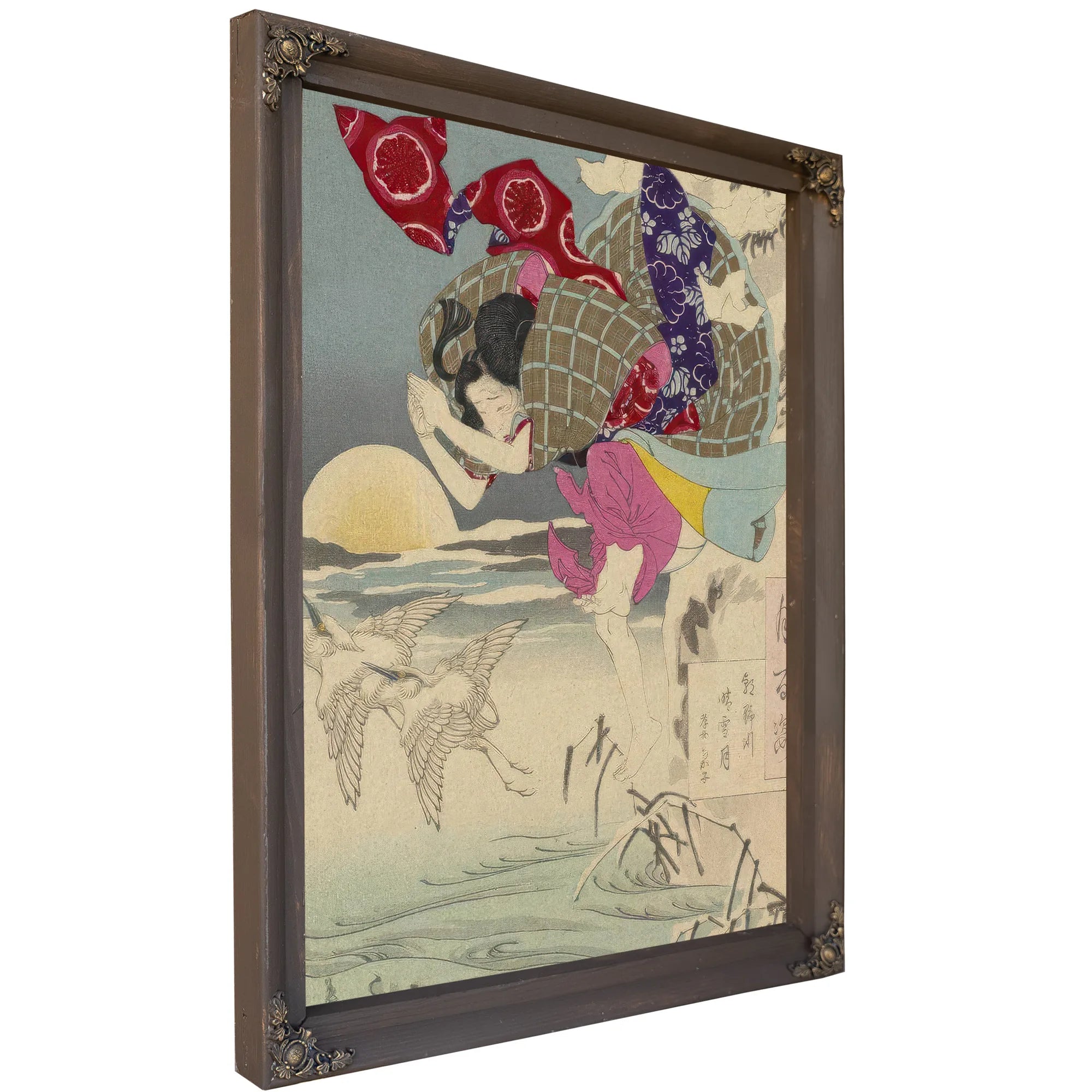 100 Aspects No 10 Moon Of Pure Snow At Asano River 1885 By Tsukioka Yoshitoshi Fine Art Print