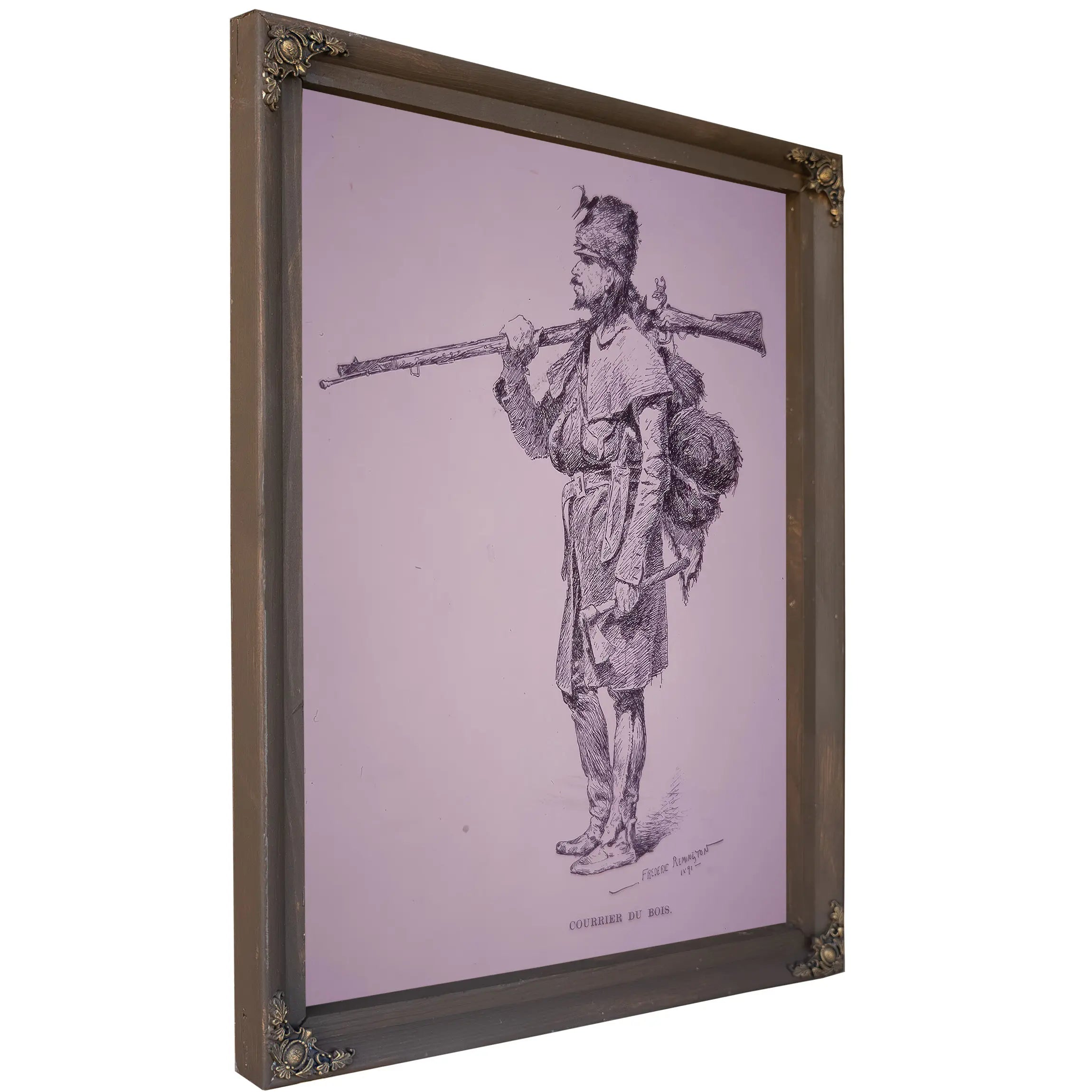 Frenchcandian Fur Trapper Coureur Du Bois by Frederic Remington