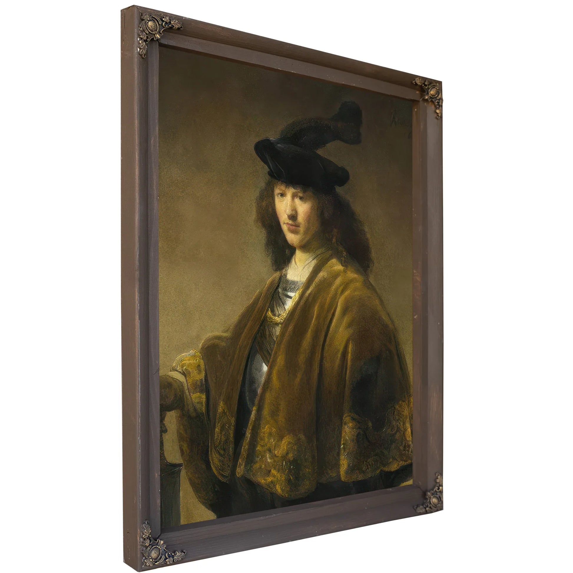 Young Man With A Sword By Rembrandt Fine Art Print