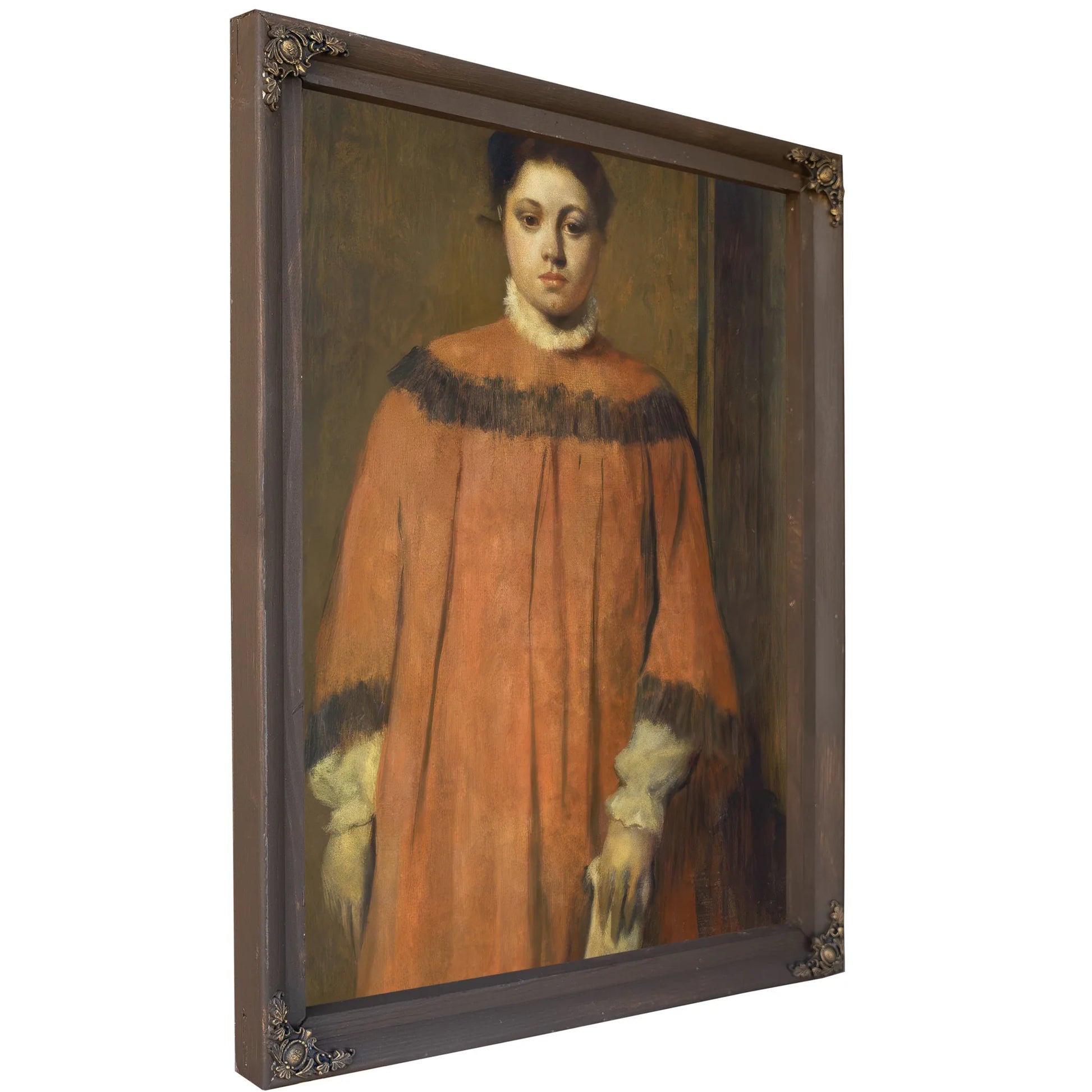 Girl In Red By Edgar Degas Fine Art Print