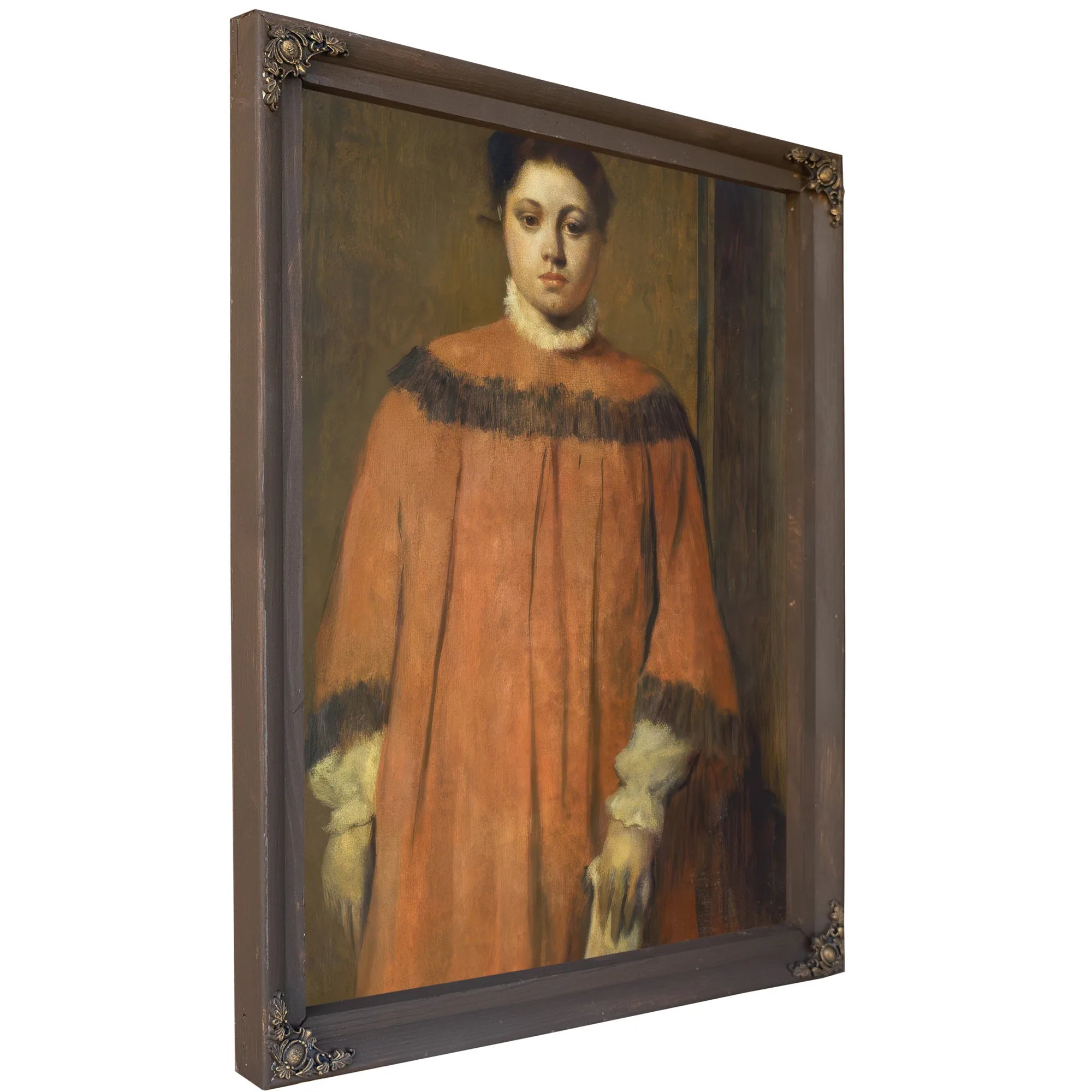 Girl In Red By Edgar Degas Fine Art Print