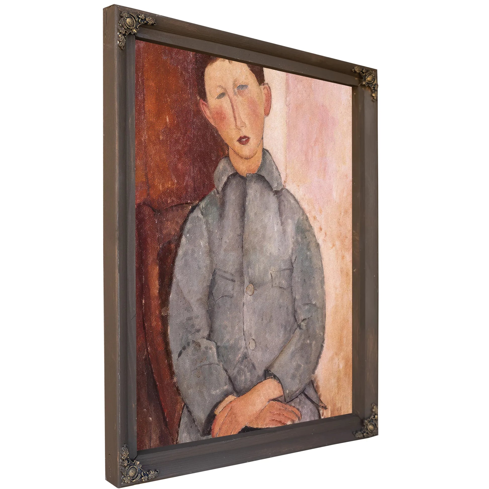 Boy In A Blue Shirt By Amedeo Modigliani Fine Art Print