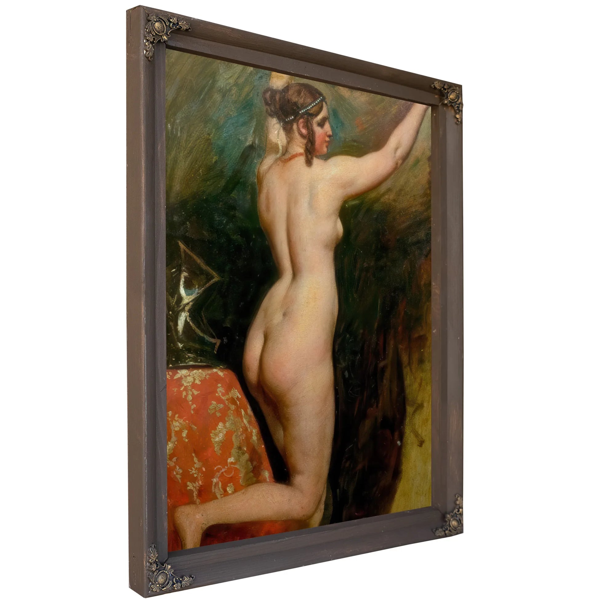 Standing Female Nude With Helmet By William Etty Fine Art Print